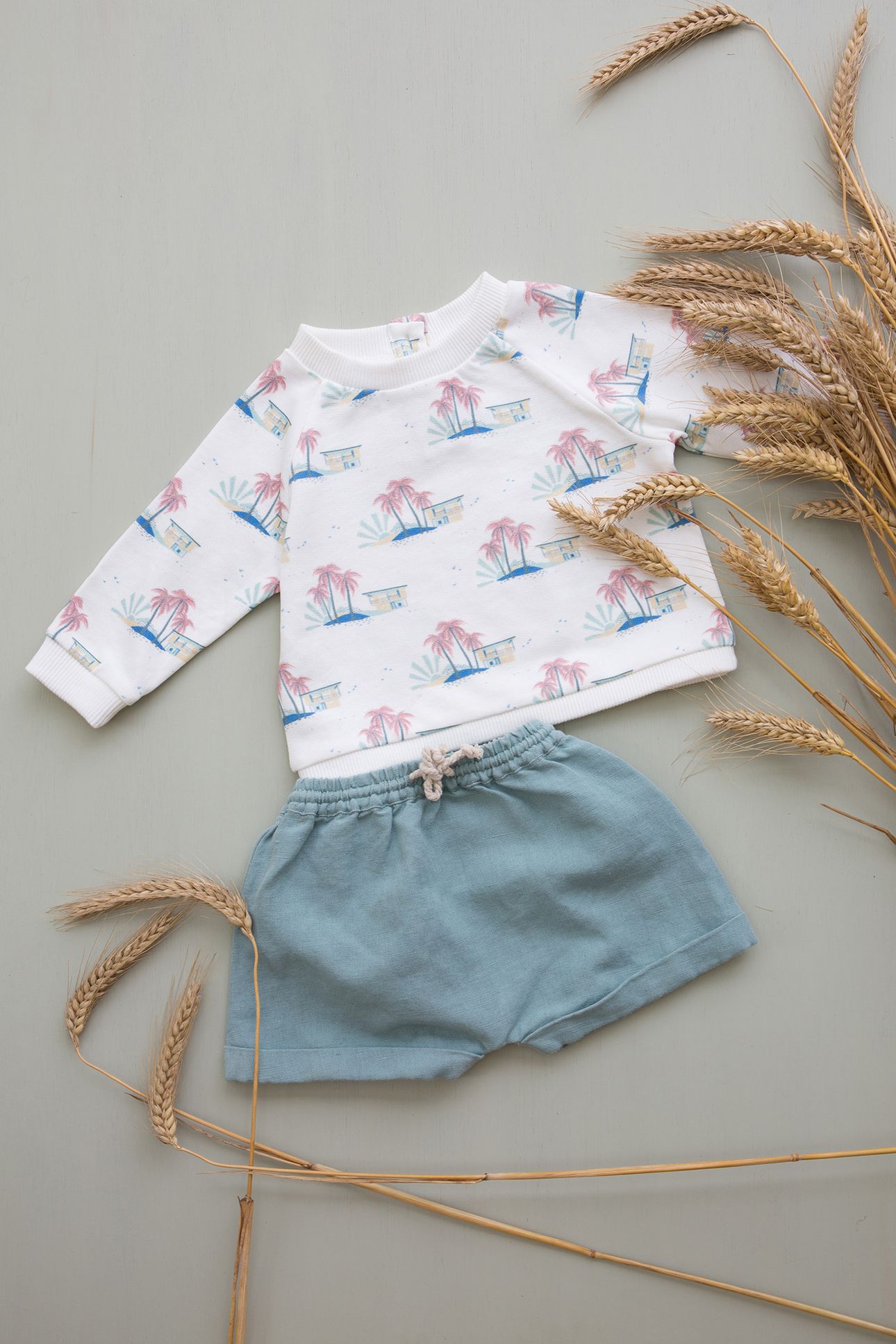 SHORTS ALIKI VINTAGE BLUE 6