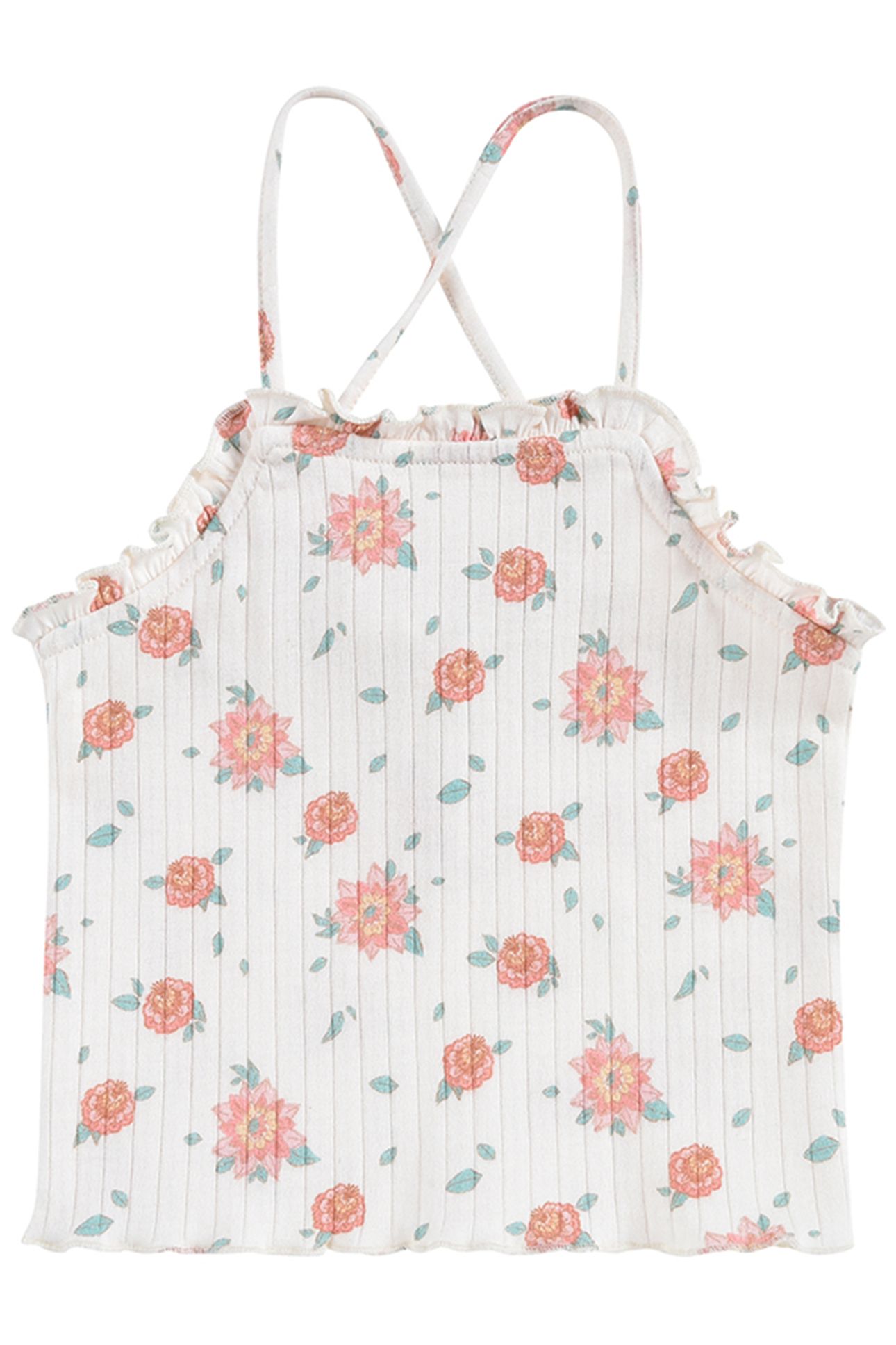 TANK TOP ALASHA OFF-WHITE FLOWERS 1