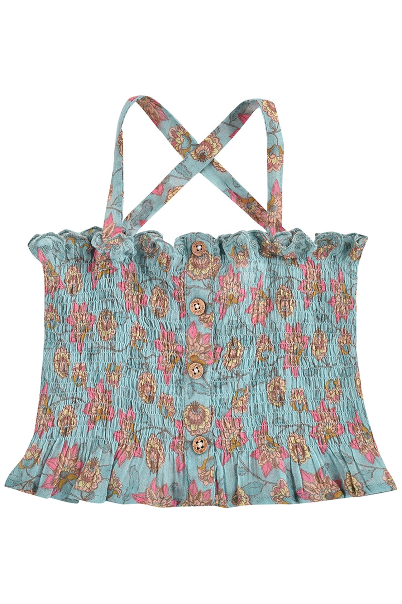 TOP MALIKA TURQUOISE FLOWERS 2