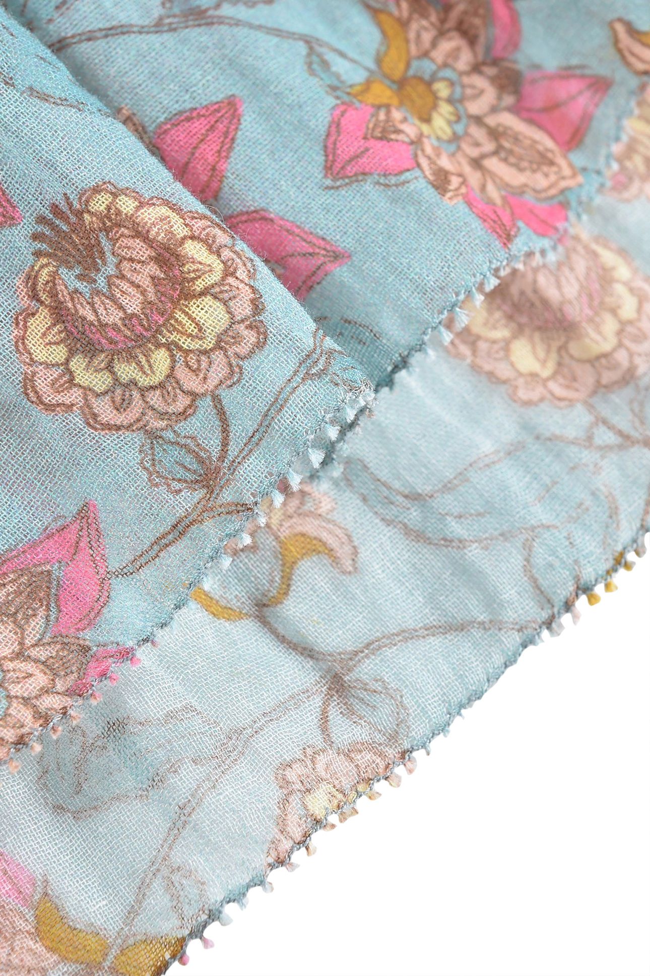 DRESS MARCELINE TURQUOISE FLOWERS 9