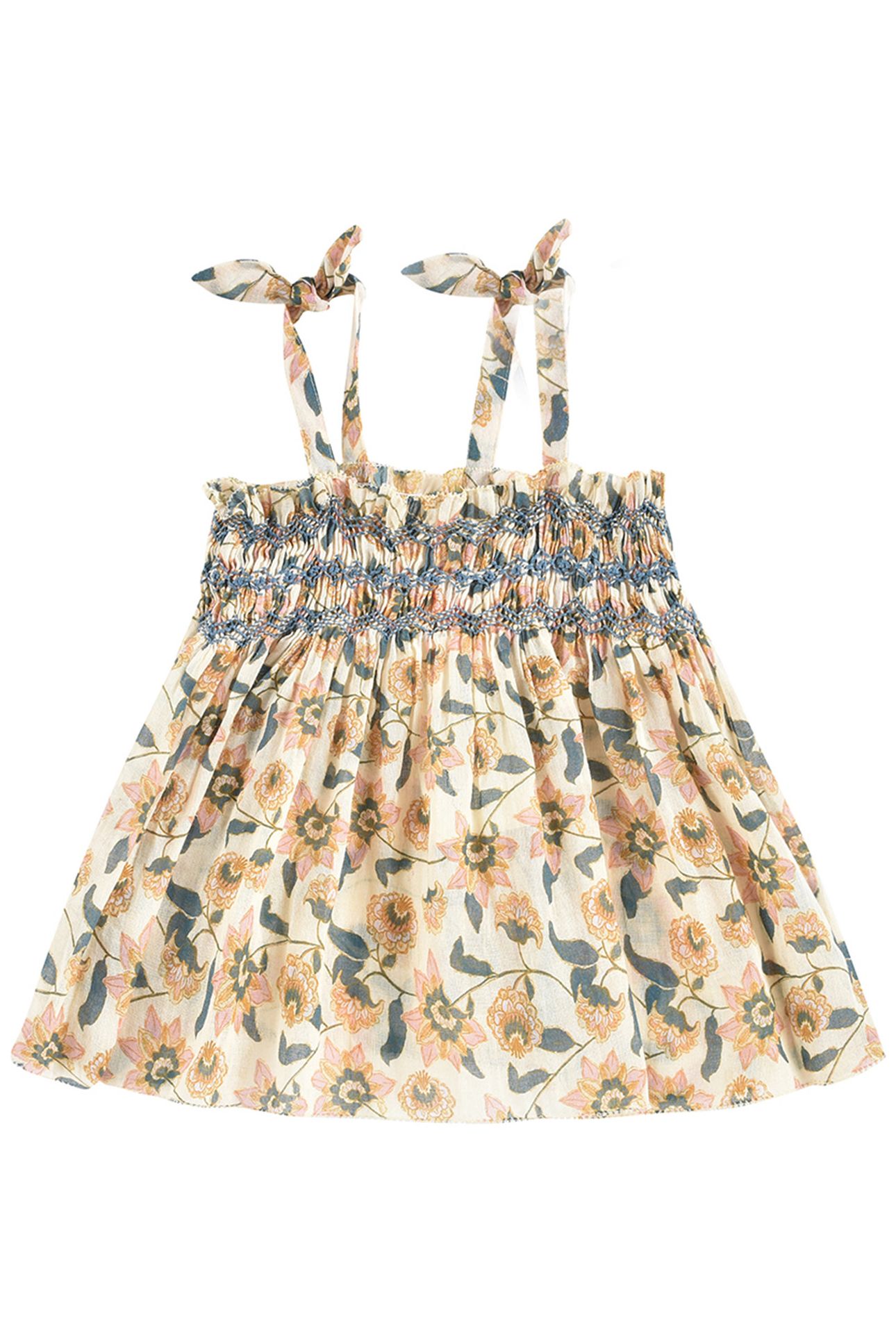 DRESS MARCELINE CREAM FLOWERS 2
