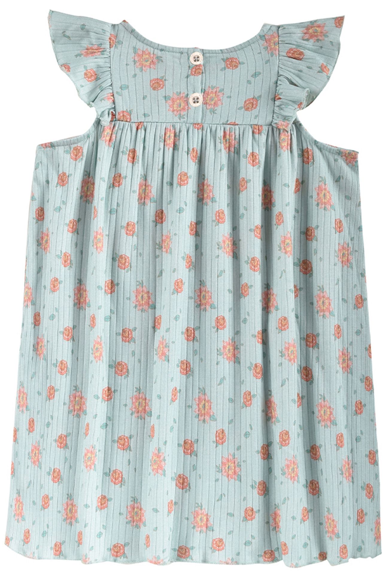DRESS AMITA VINTAGE BLUE FLOWERS 2