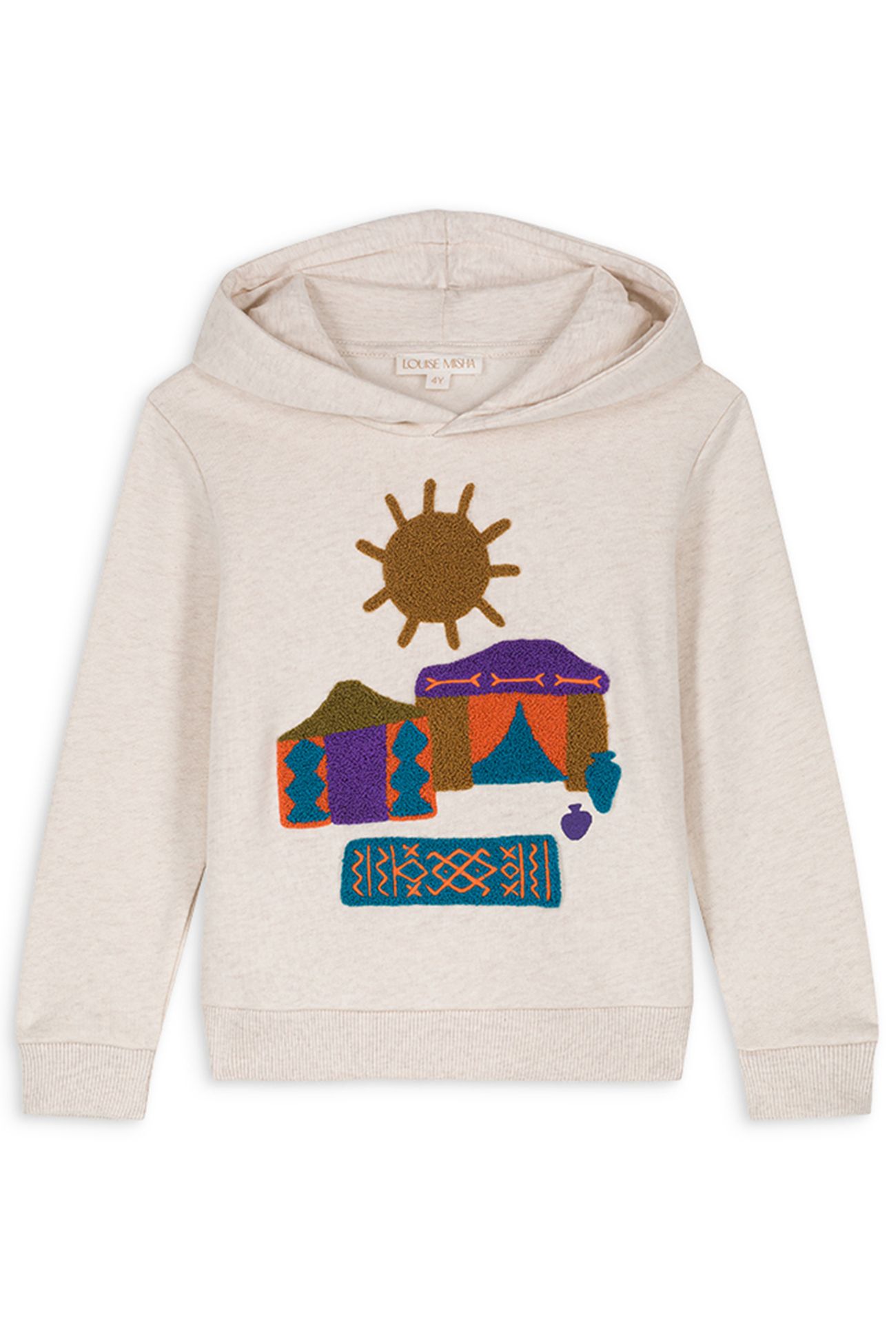 HOODY ISSAH CREAM MELANGED 2