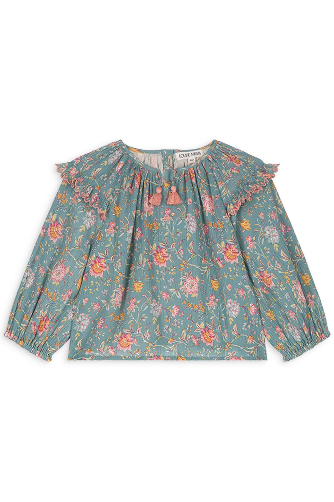 BLOUSE IRIS BLUE ROSA DAMASCENA 1