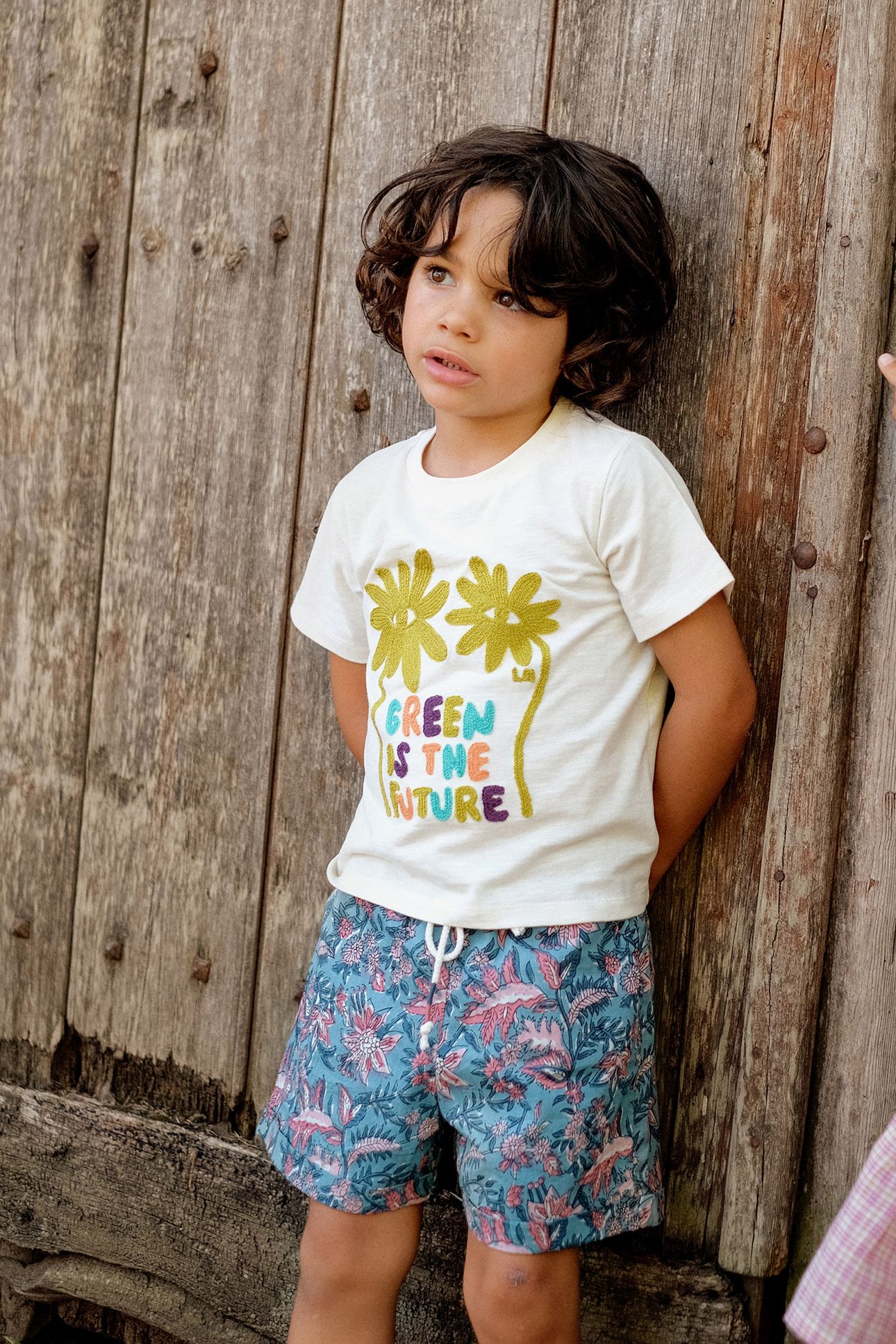 SHORTS ALIKI TEAL GARDEN OF EDEN 1