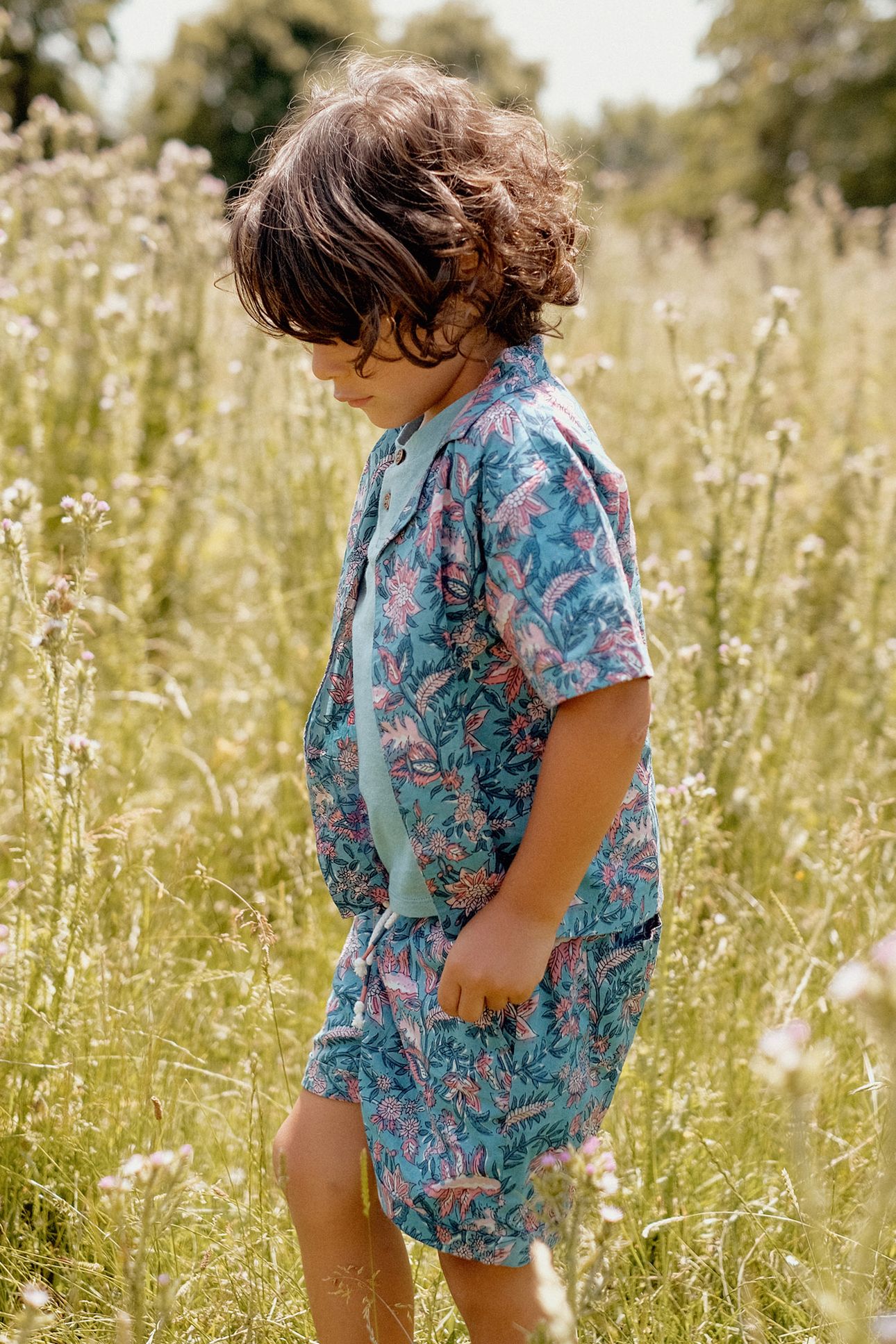 SHORTS ALIKI TEAL GARDEN OF EDEN 7