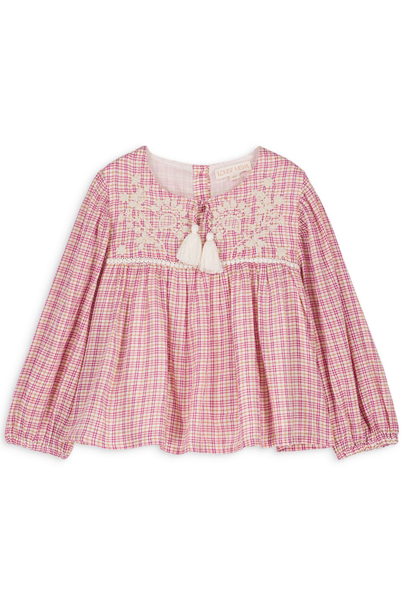 BLOUSE VALLY FUCHSIA TARTAN JOY 2