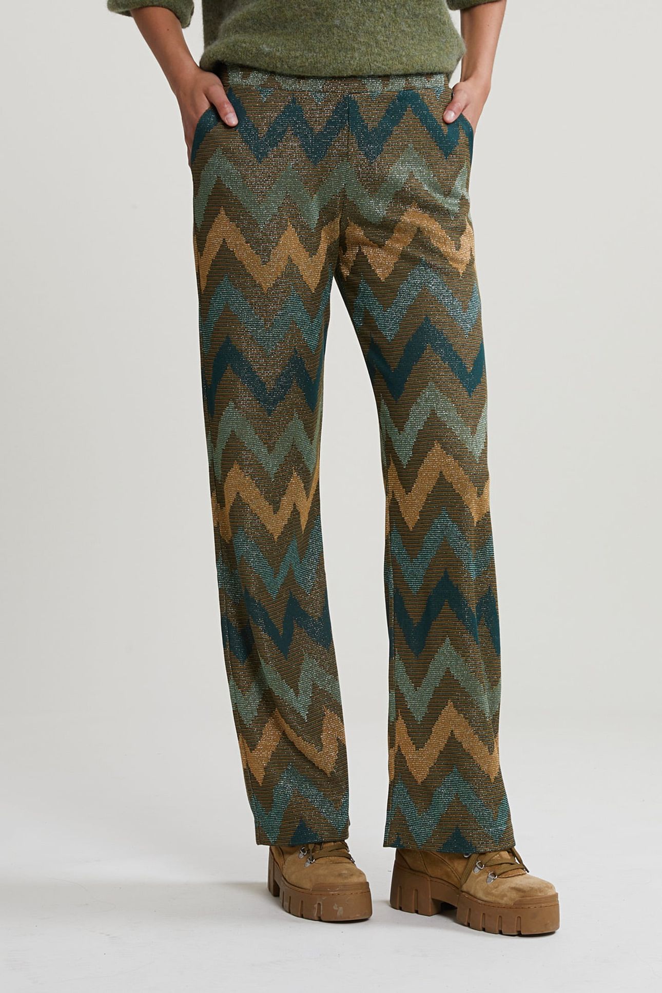 KHAKI/BROWN KNITTED FANTASY PANTS 1