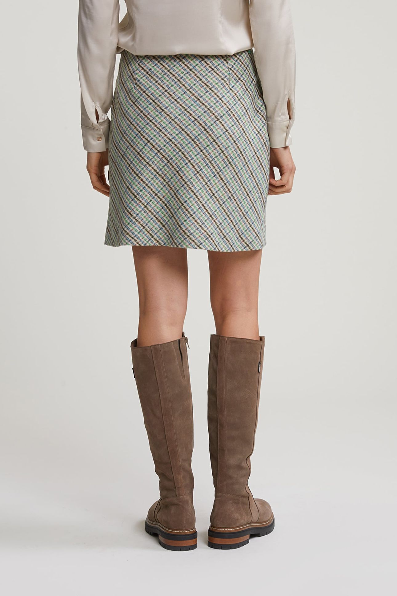 MULTI CHECKED SHORT SKIRT 2