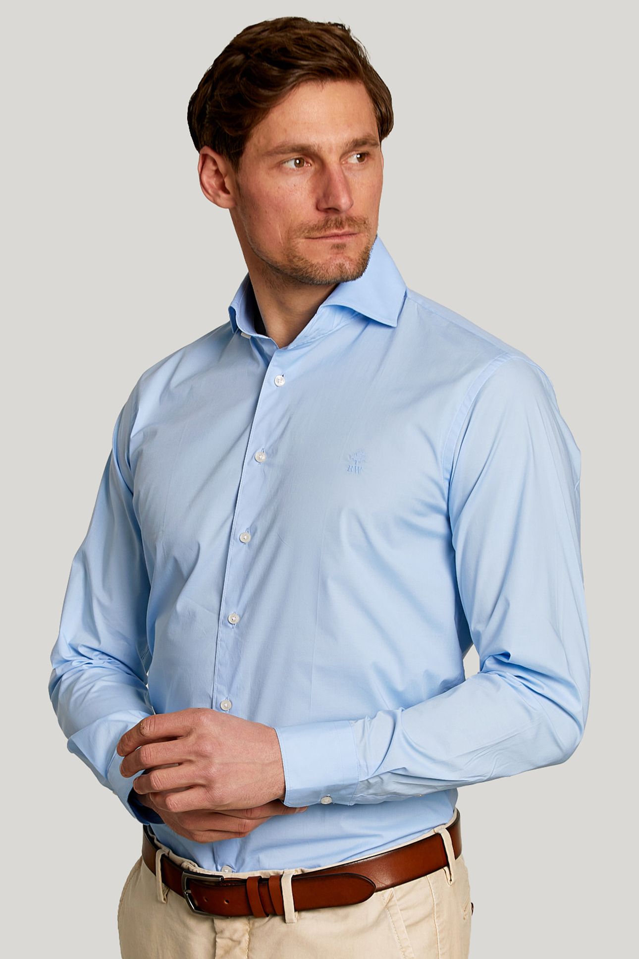 SLIM FIT UNI STRETCH SHIRT LIGHT BLUE 1
