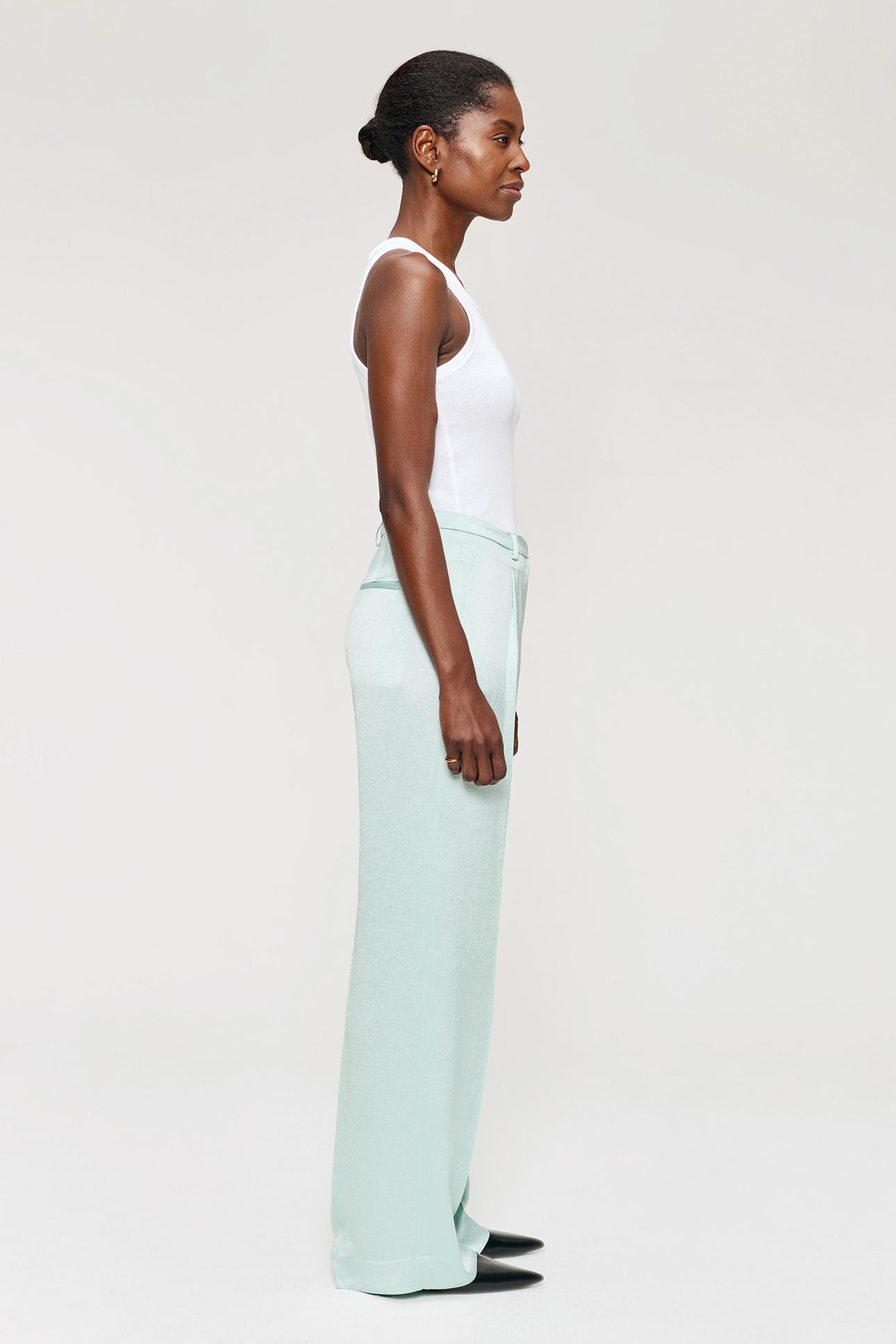 SATIN WIDE LEG PANTS ICE 3