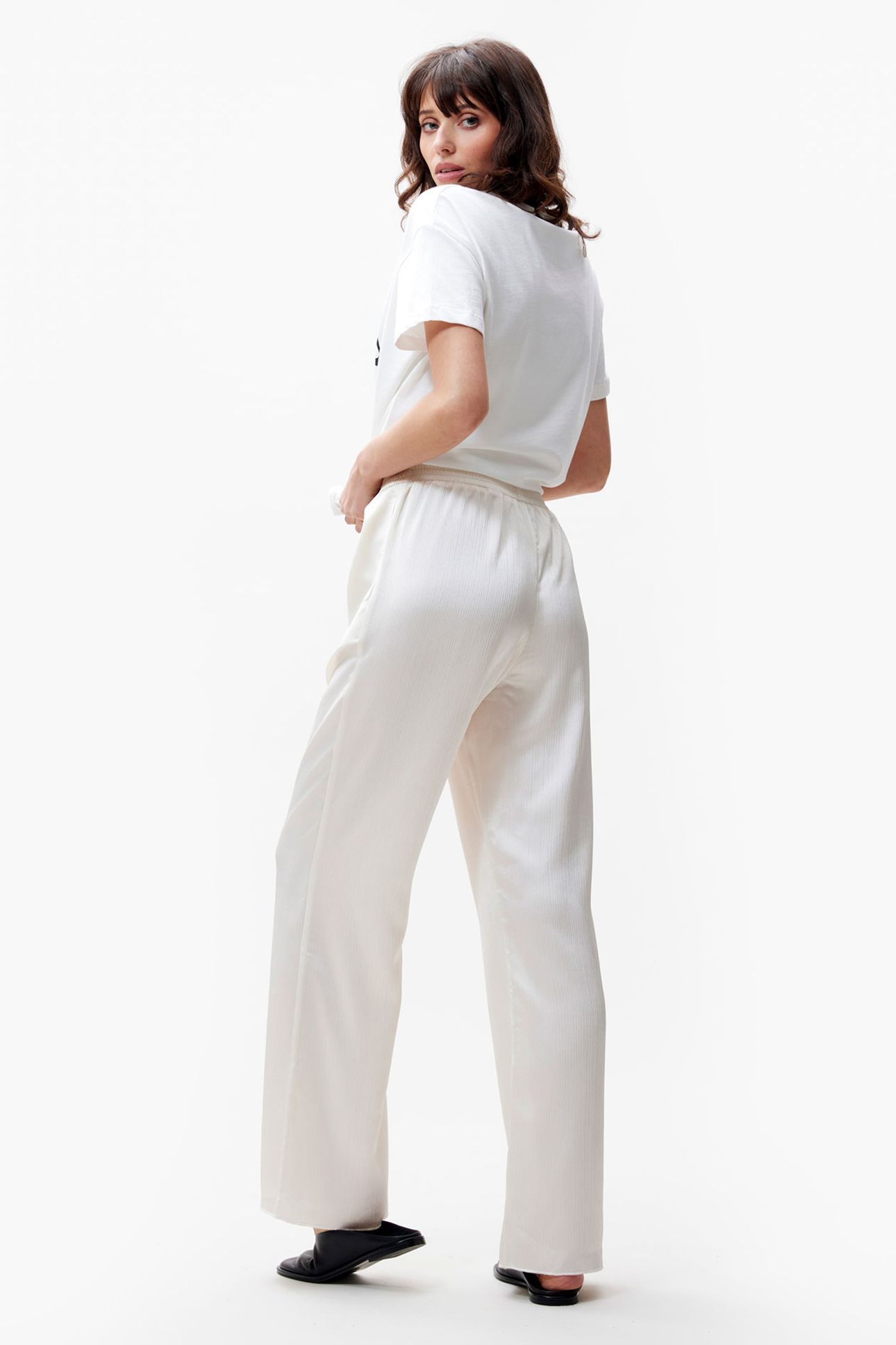 PULL ON TEXTURED TROUSERS EGRET 3