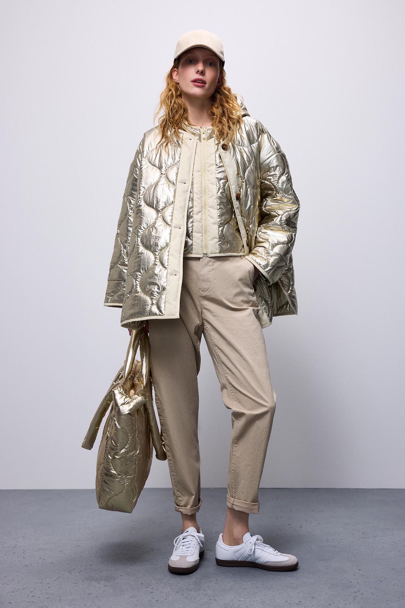 JACKET QUILTED METALLIC DUNE 1