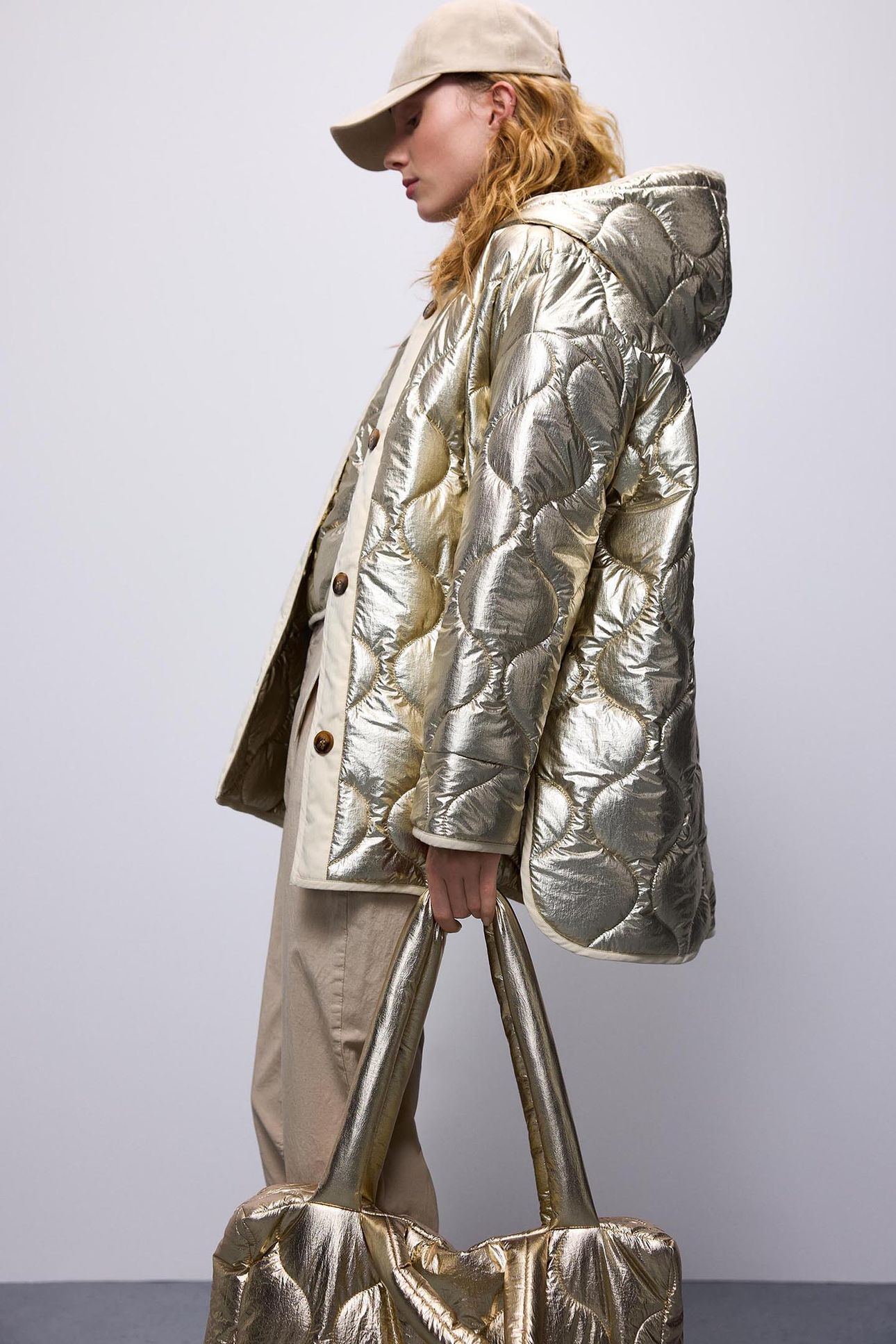 JACKET QUILTED METALLIC DUNE 3