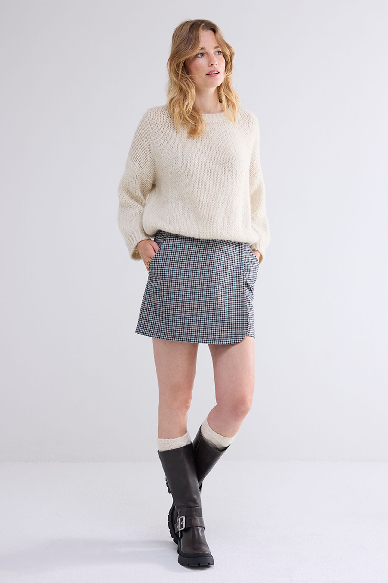 SKIRT MULTI COLOUR CHECK MULTICOLOUR 2