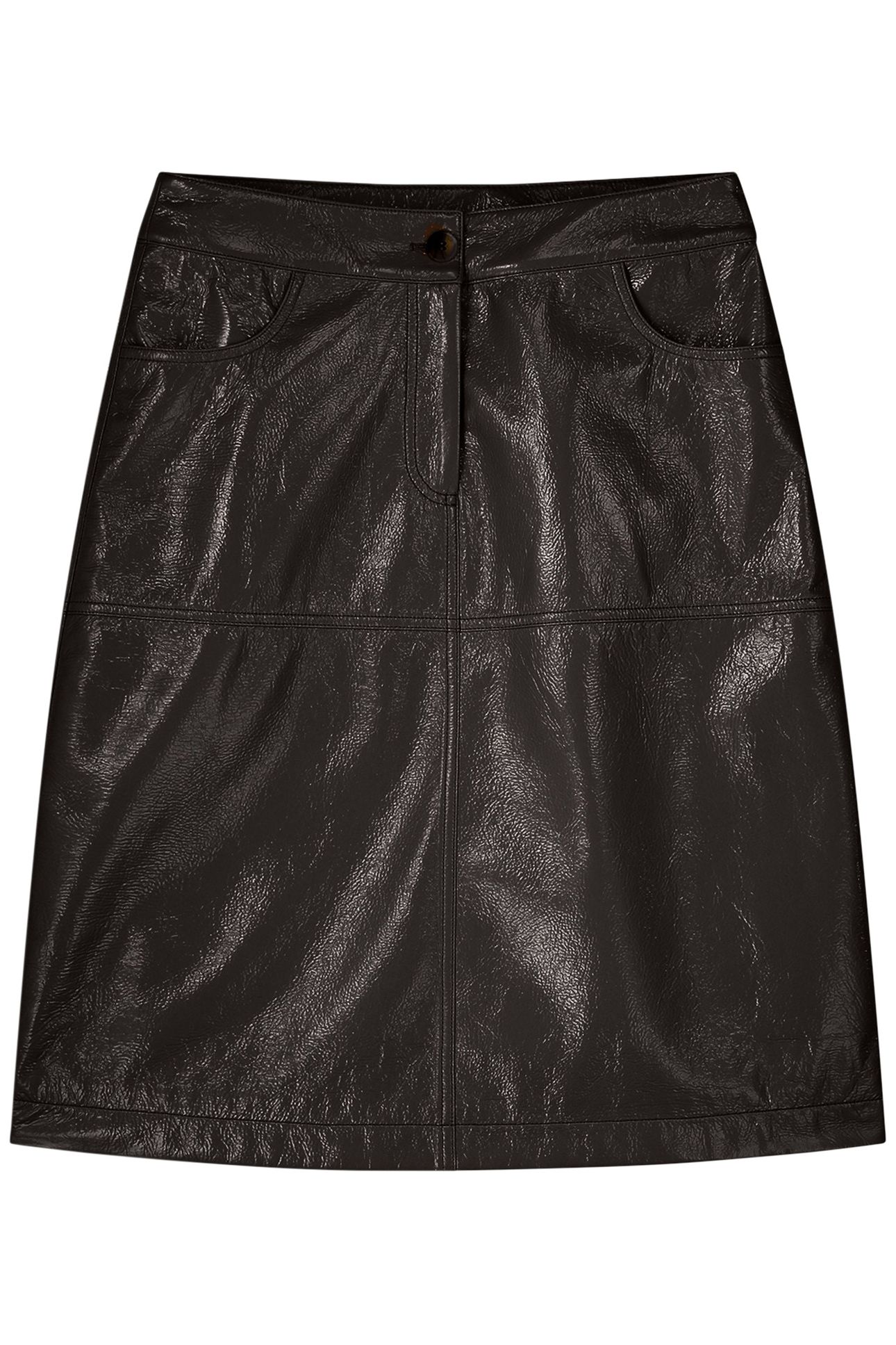 SKIRT LAQUE CHOCO 3