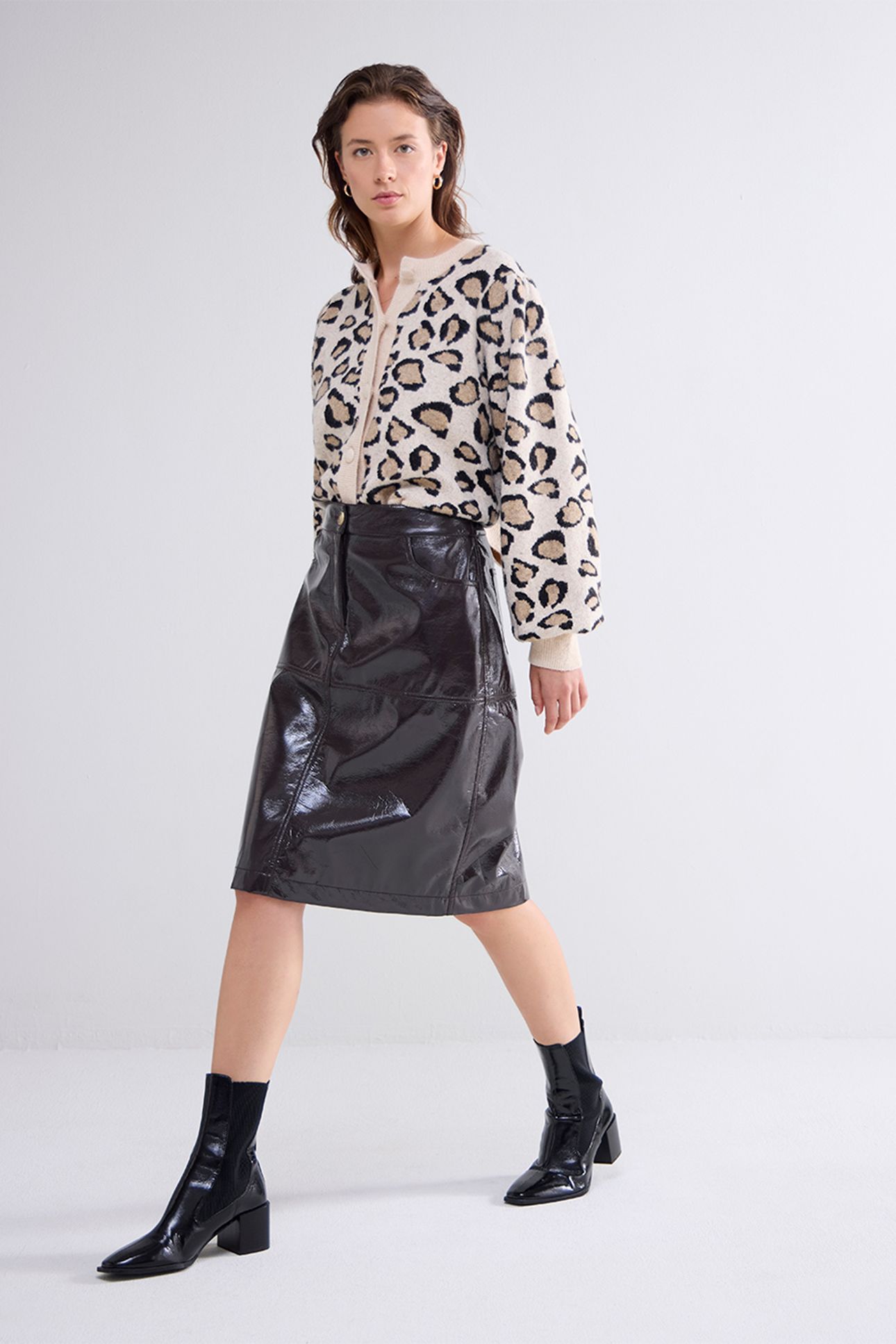 SKIRT LAQUE CHOCO 4