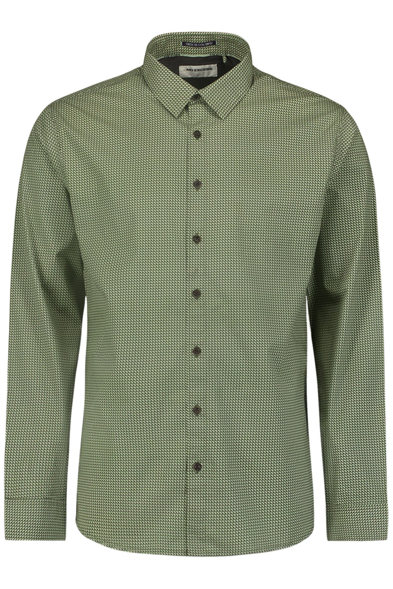 SHIRT STRETCH ALLOVER PRINTED DARK GREEN 4