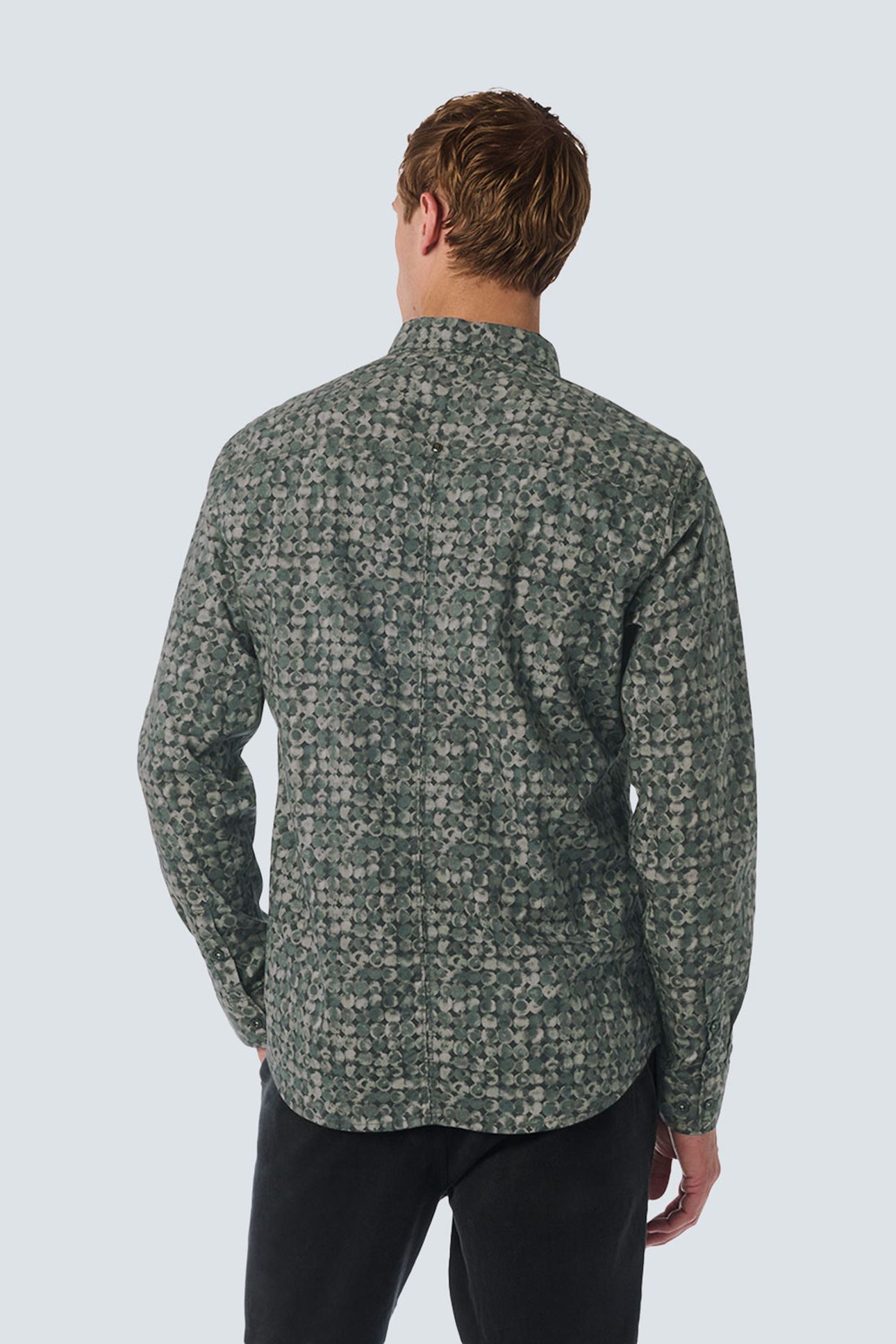 SHIRT STRETCH ALLOVER PRINTED DARK GREEN 2