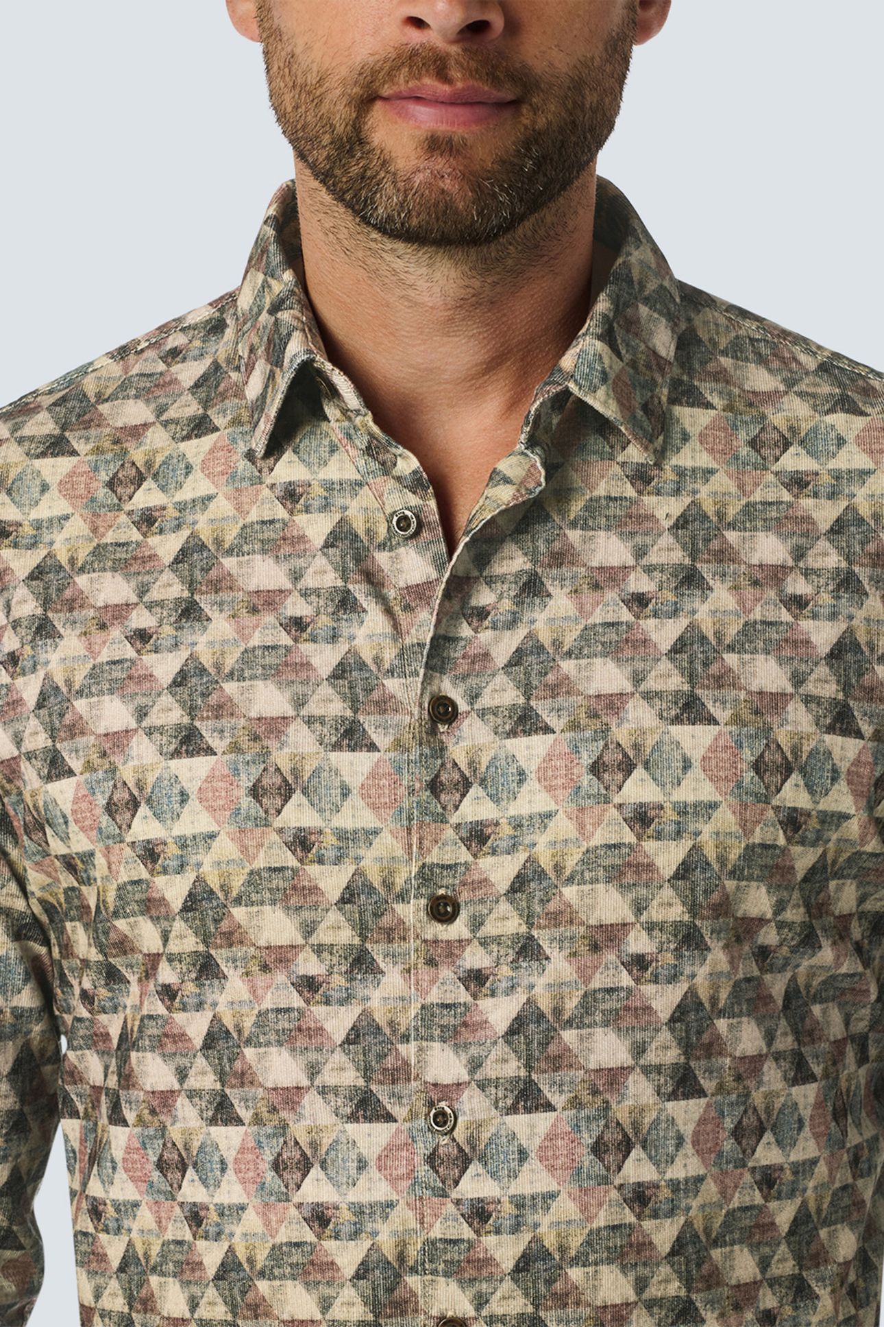 SHIRT ALLOVER PRINTED CORDUROY SMOKE 6