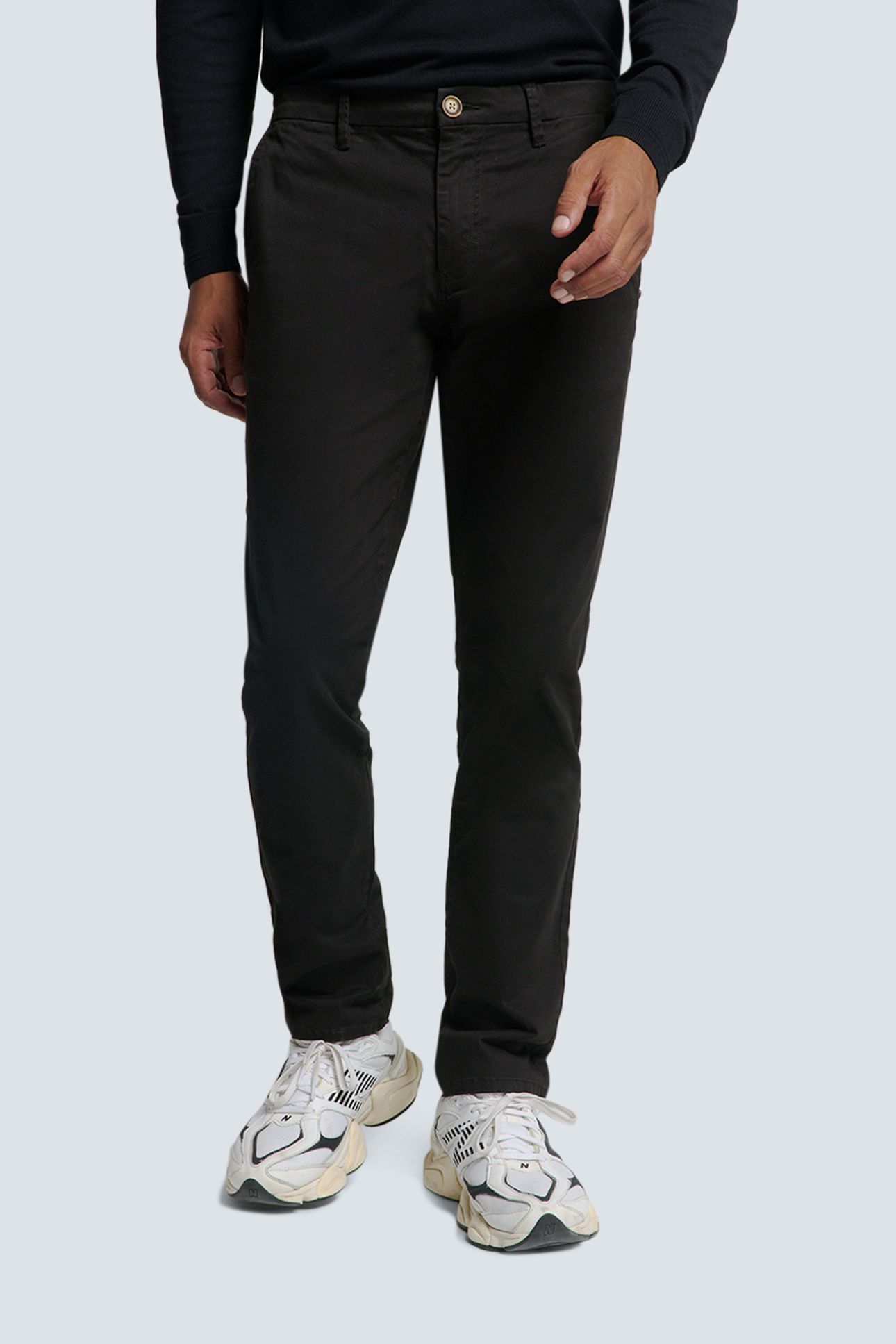 PANTS STRETCH GARMENT DYED BLACK 1