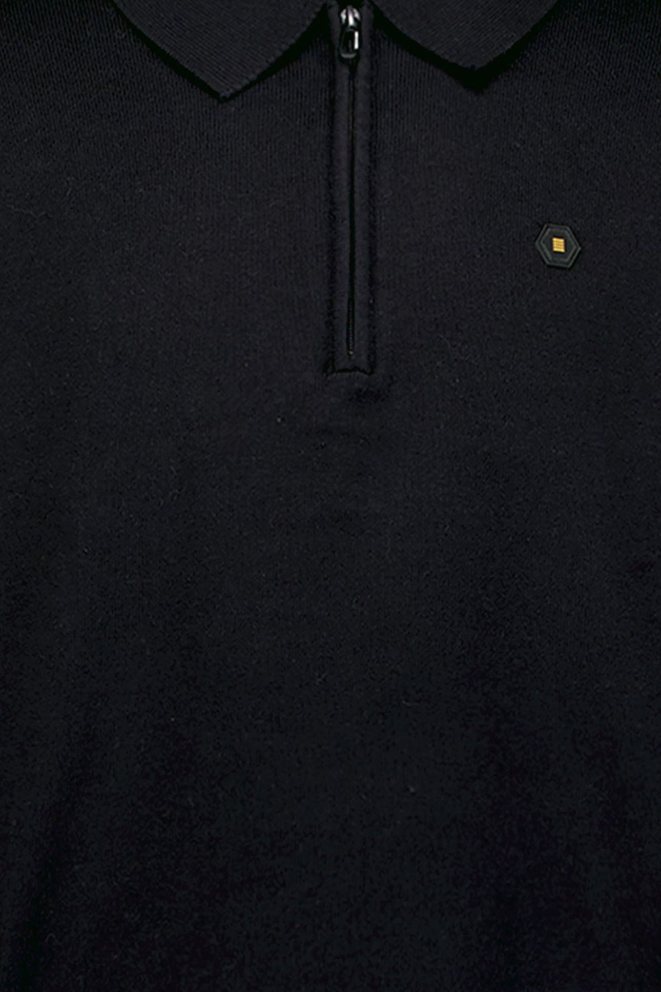 PULLOVER POLO HALF ZIPPER SOLID KNIT BLACK 3