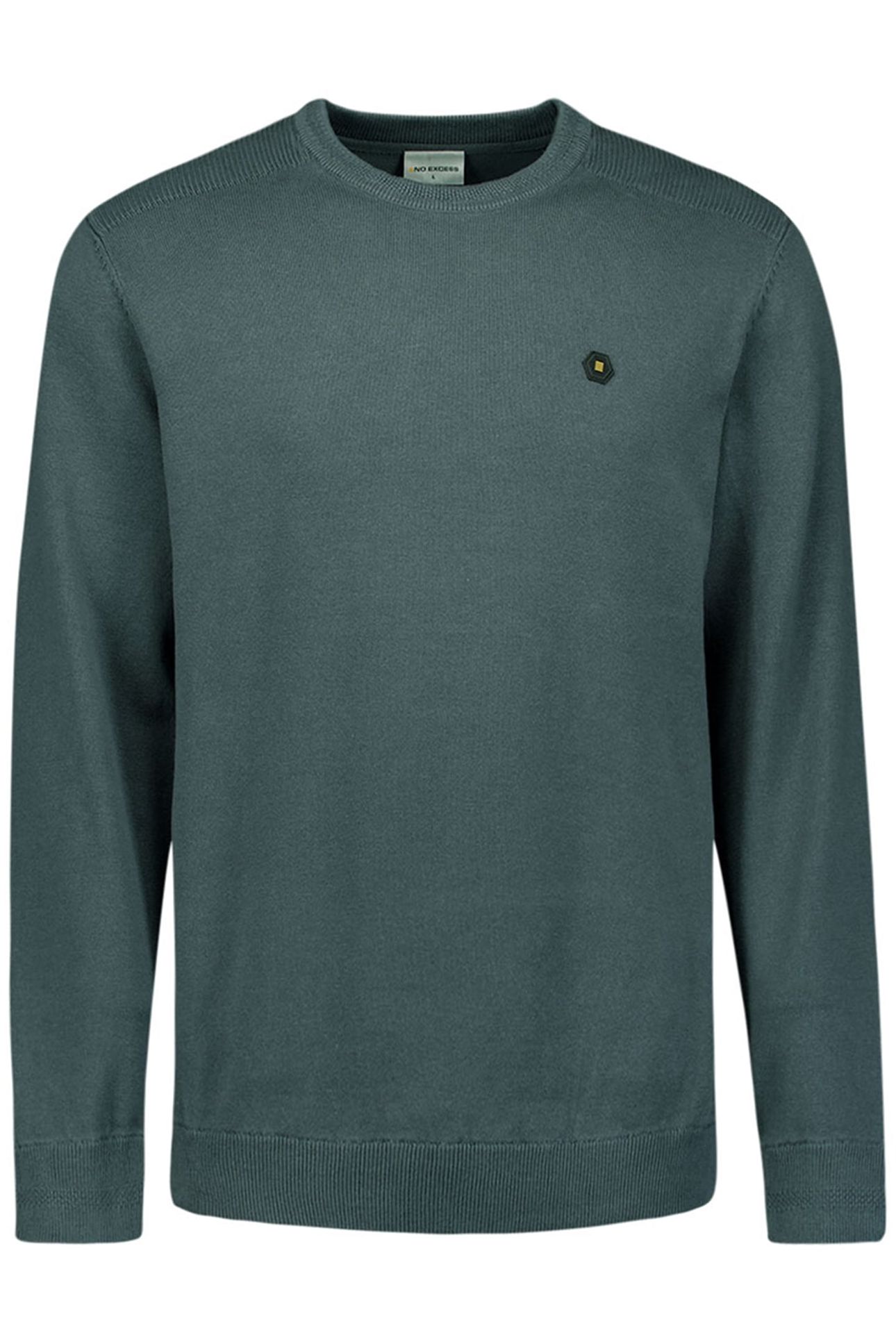 PULLOVER CREWNECK SOLID KNIT DARK STEEL 1