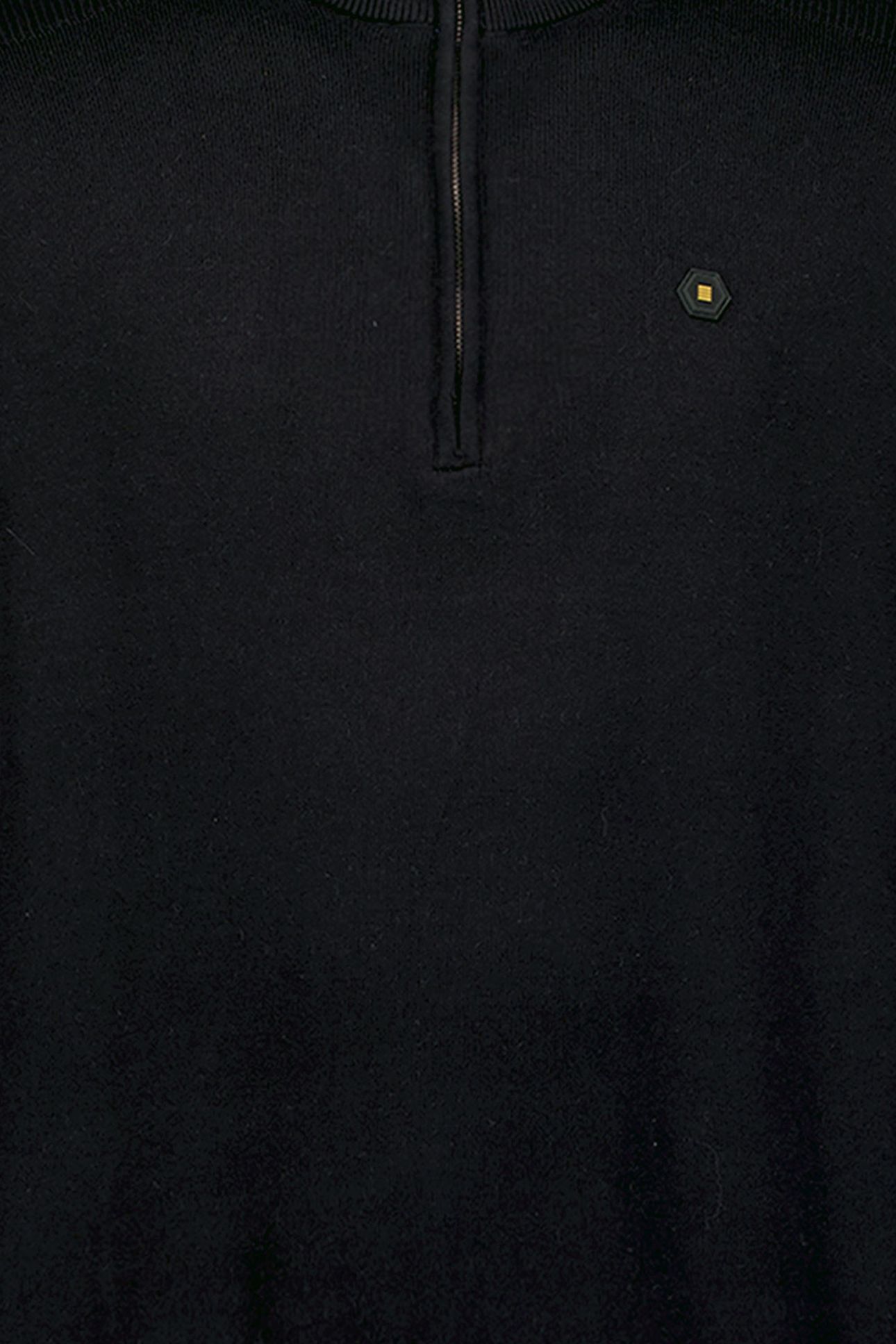PULLOVER HALF ZIPPER SOLID KNIT BLACK 3