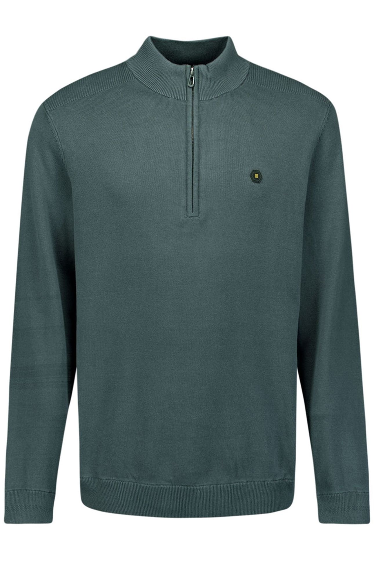 PULLOVER HALF ZIPPER SOLID KNIT DARK STEEL 1