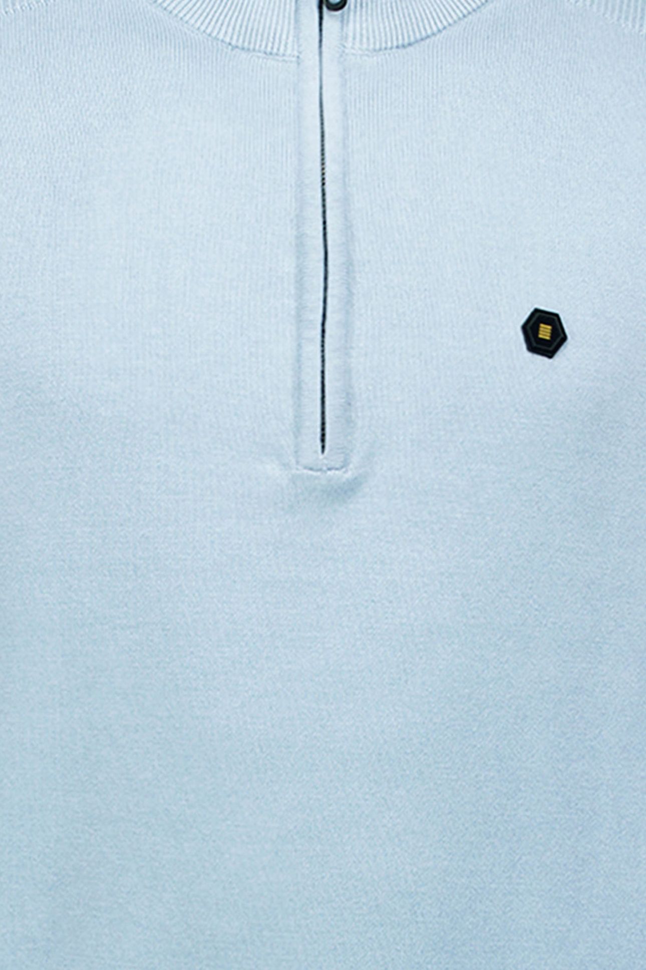 PULLOVER HALF ZIPPER SOLID KNIT DUSTY BLUE 3