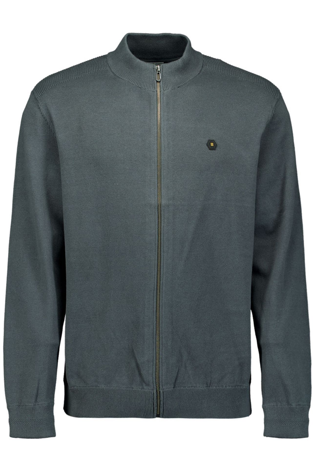 CARDIGAN SOLID KNIT DARK STEEL 1