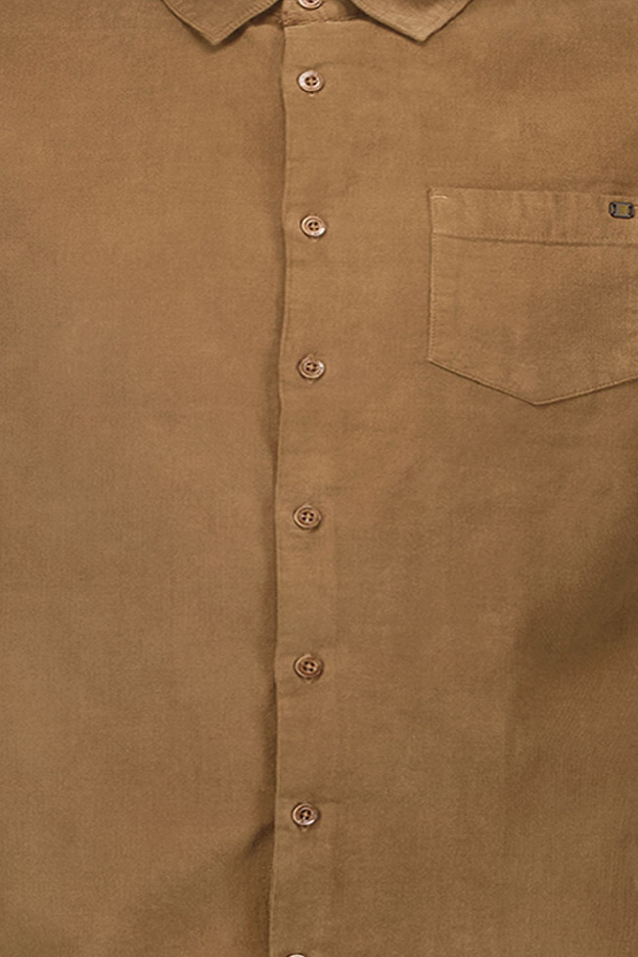 SHIRT CORDUROY SOLID TAUPE 3