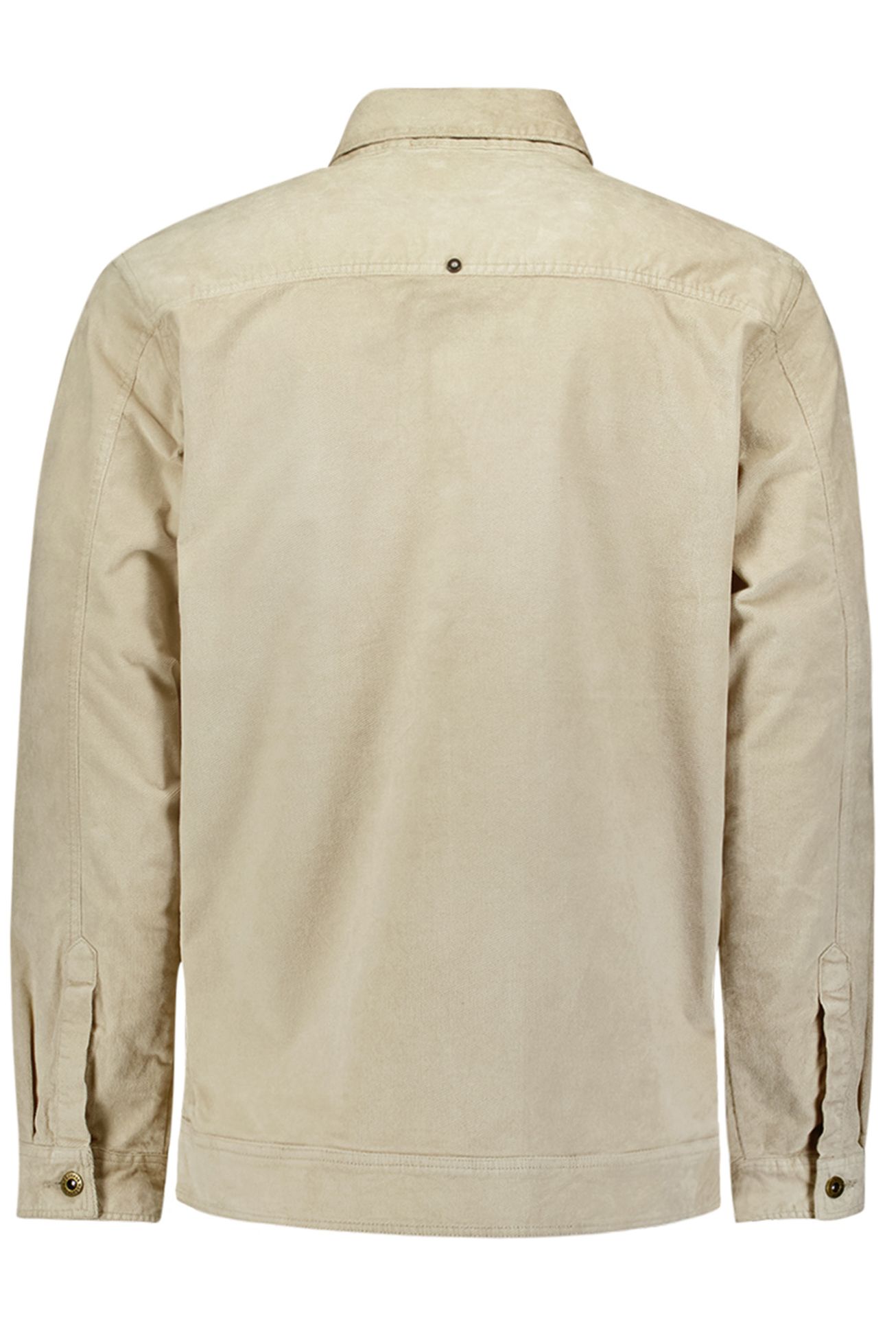 OVERSHIRT BUTTON CLOSURE FINE CORDUROY STRETCH CEMENT 2