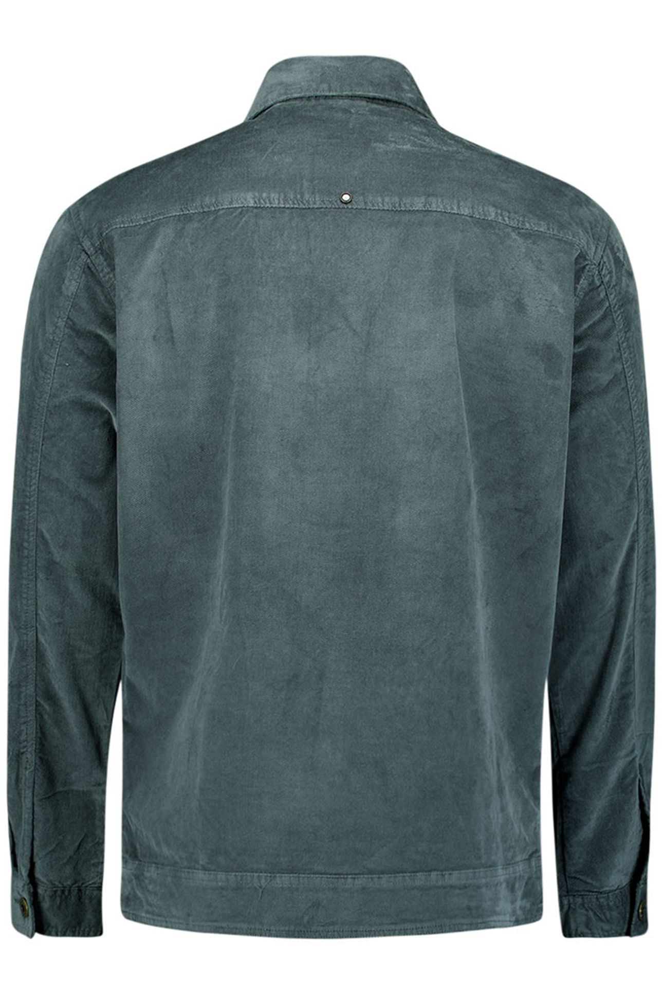 OVERSHIRT BUTTON CLOSURE FINE CORDUROY STRETCH DARK STEEL 2