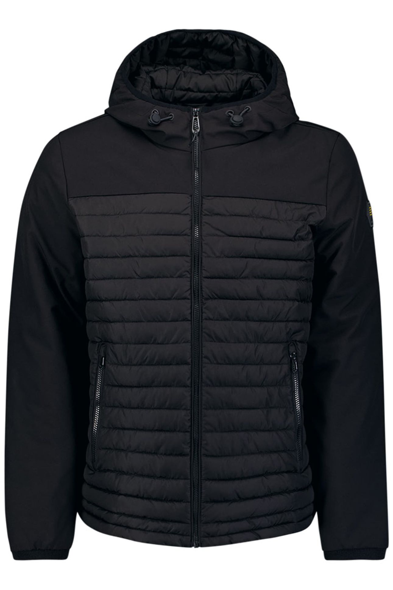 JACKET SHORT FIT HOODED PADDED BLACK 1