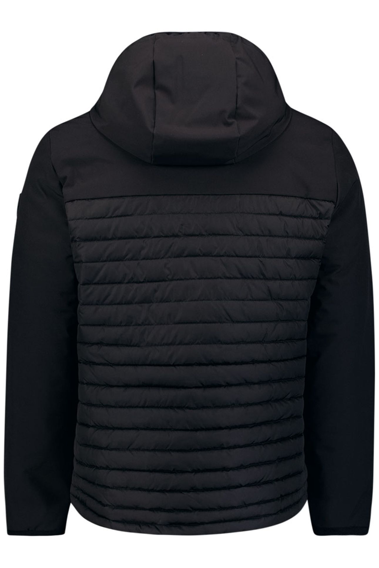 JACKET SHORT FIT HOODED PADDED BLACK 2