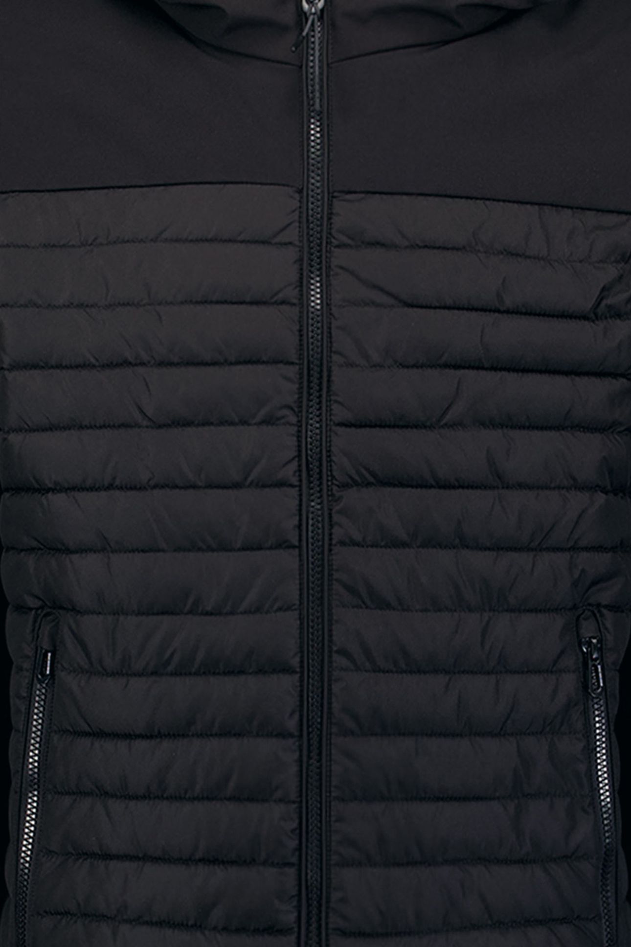 JACKET SHORT FIT HOODED PADDED BLACK 3