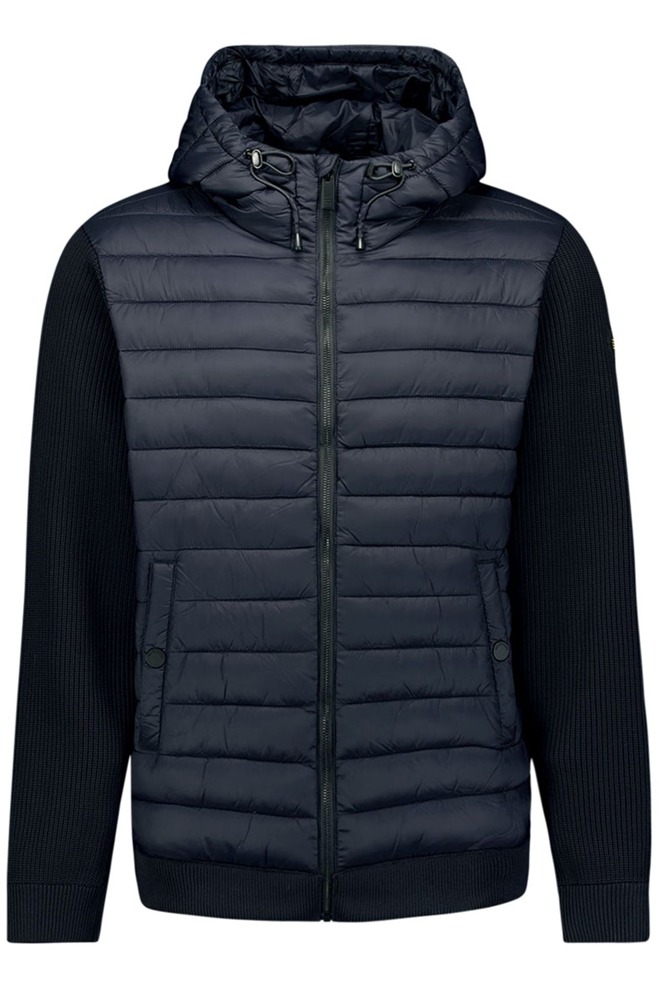 JACKET HOODED PADDED MIX WITH KNIT NIGHT 1
