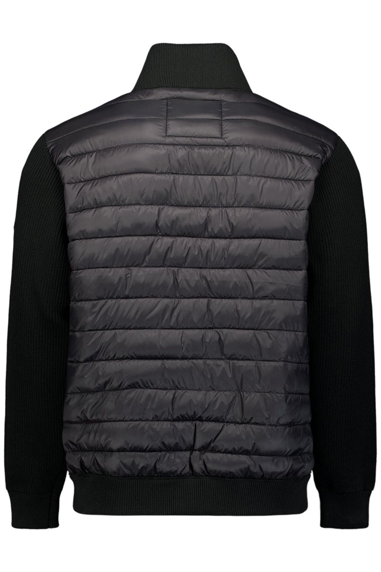 JACKET STAND UP COLLAR PADDED MIX WITH KNIT BLACK 2
