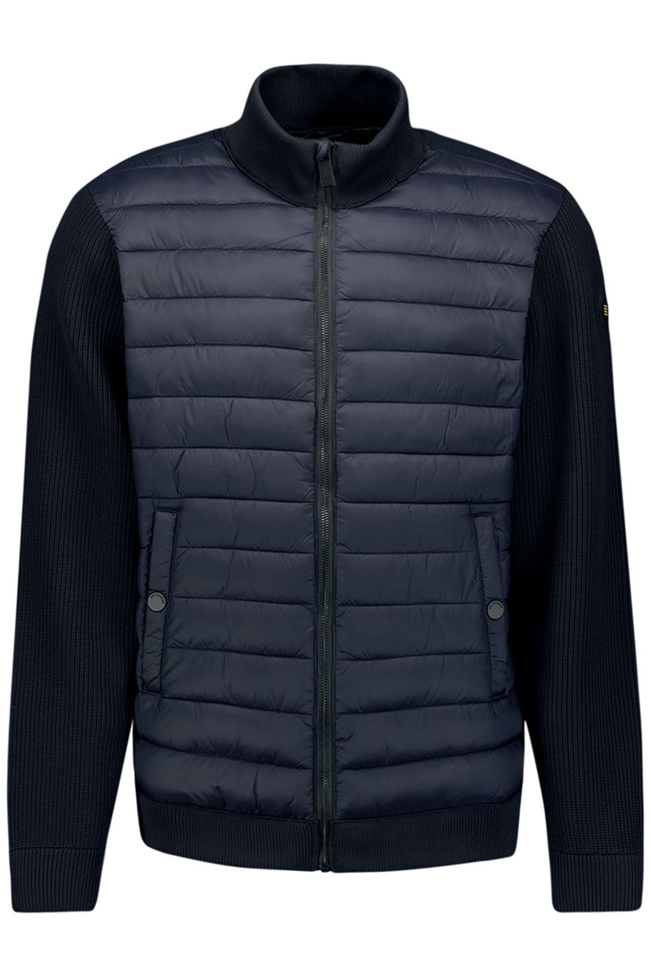 JACKET STAND UP COLLAR PADDED MIX WITH KNIT NIGHT 1