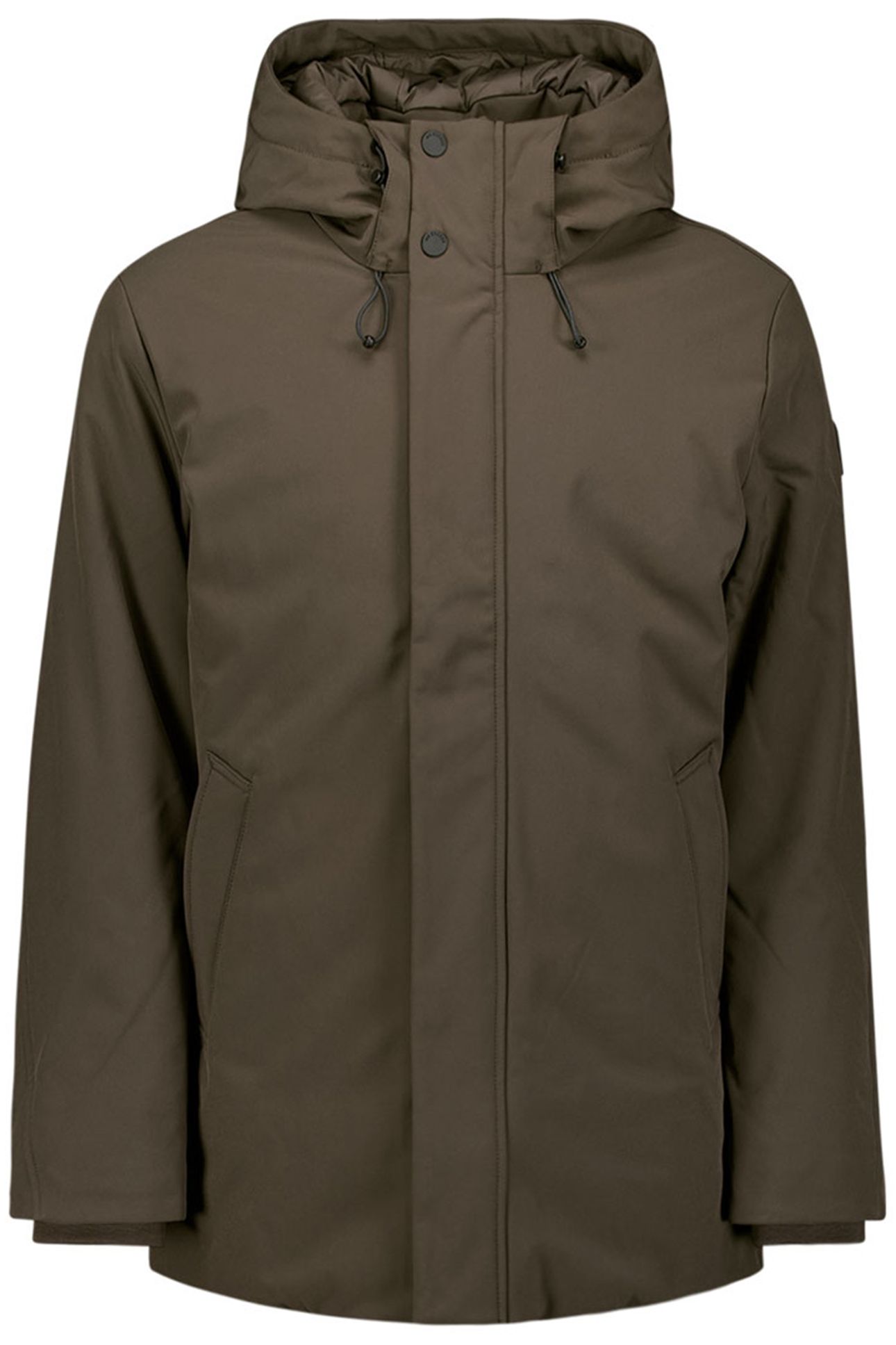 JACKET PARKA HOODED SOFT SHELL TAUPE 1