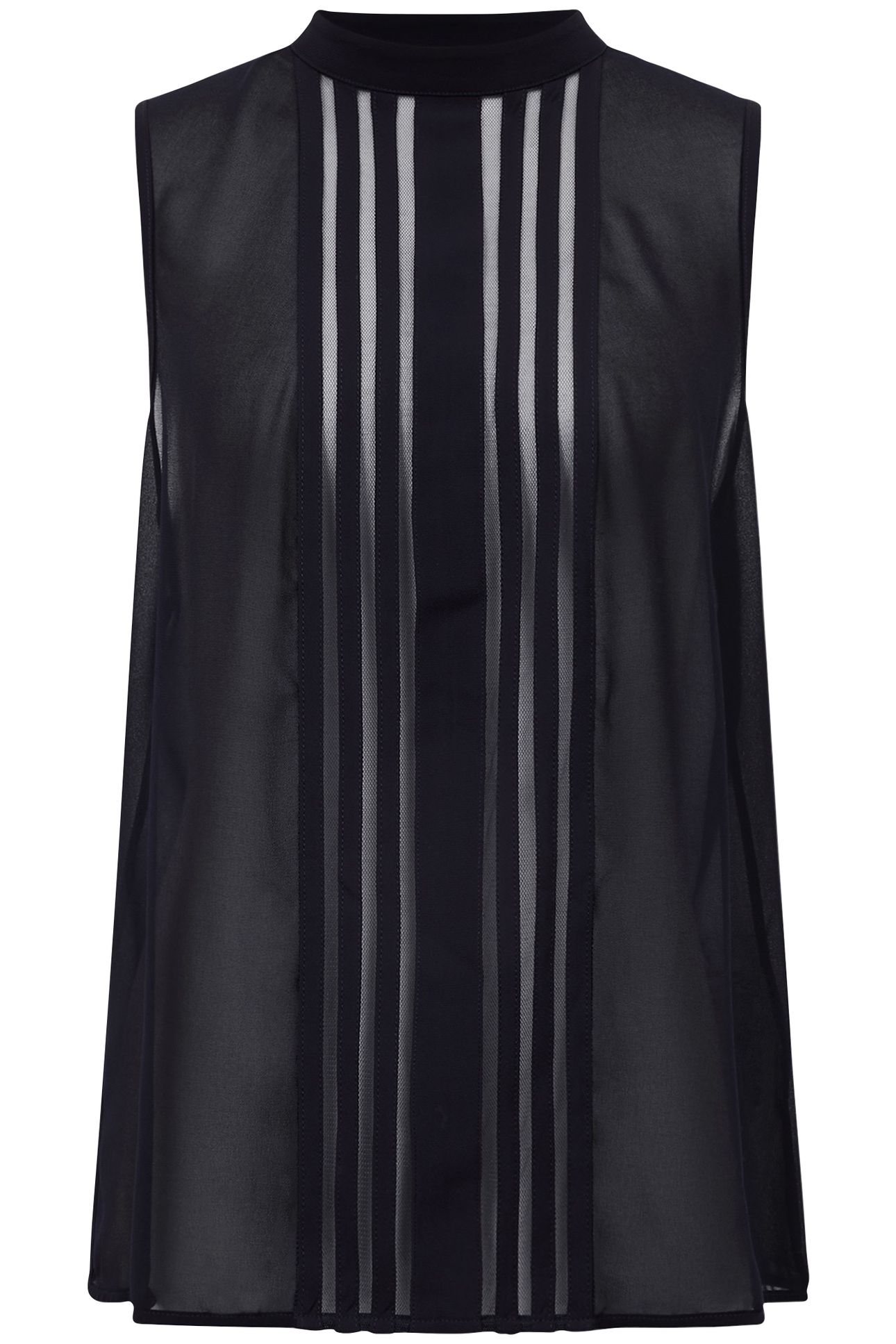 EMERY SHEER STRIPE TANK — NAVY 4