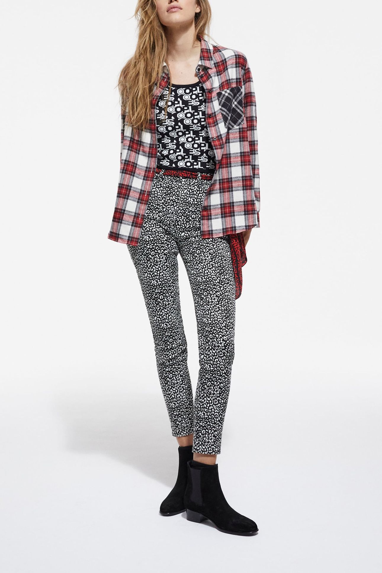 JEAN SLIM PUNK LEOPARD BLACK 3