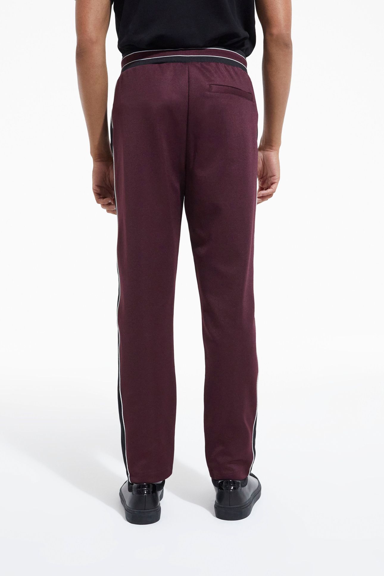 JOGGING JACKETS WITH CONTRASTING STRIPS BURGUNDY 2