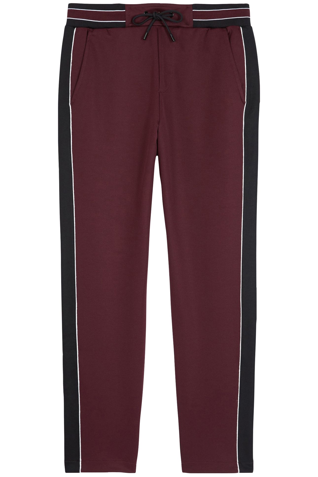 JOGGING JACKETS WITH CONTRASTING STRIPS BURGUNDY 4