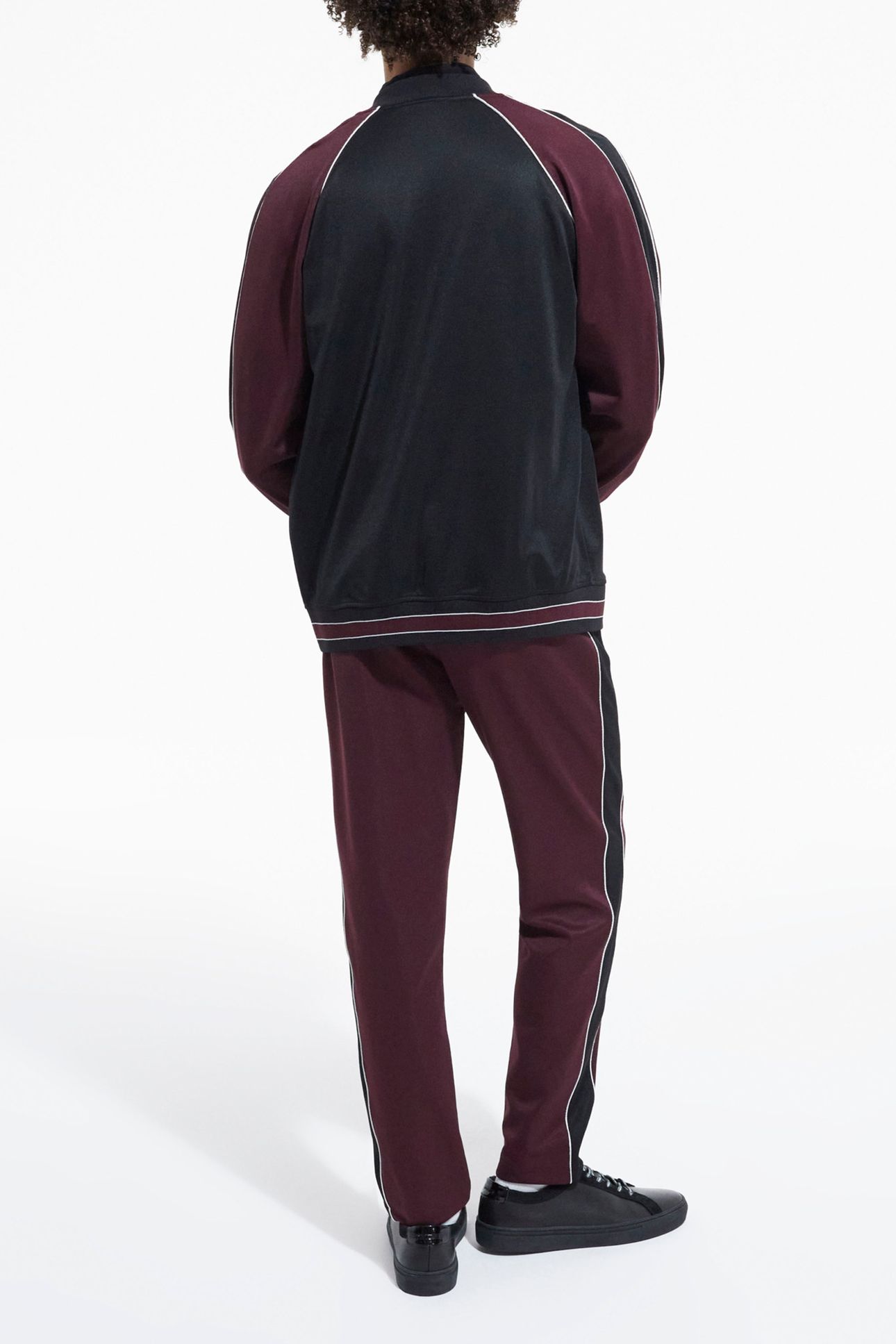 ZIP-UP SWEATSHIRT WITH RAGLAN SLEEVES BURGUNDY 3