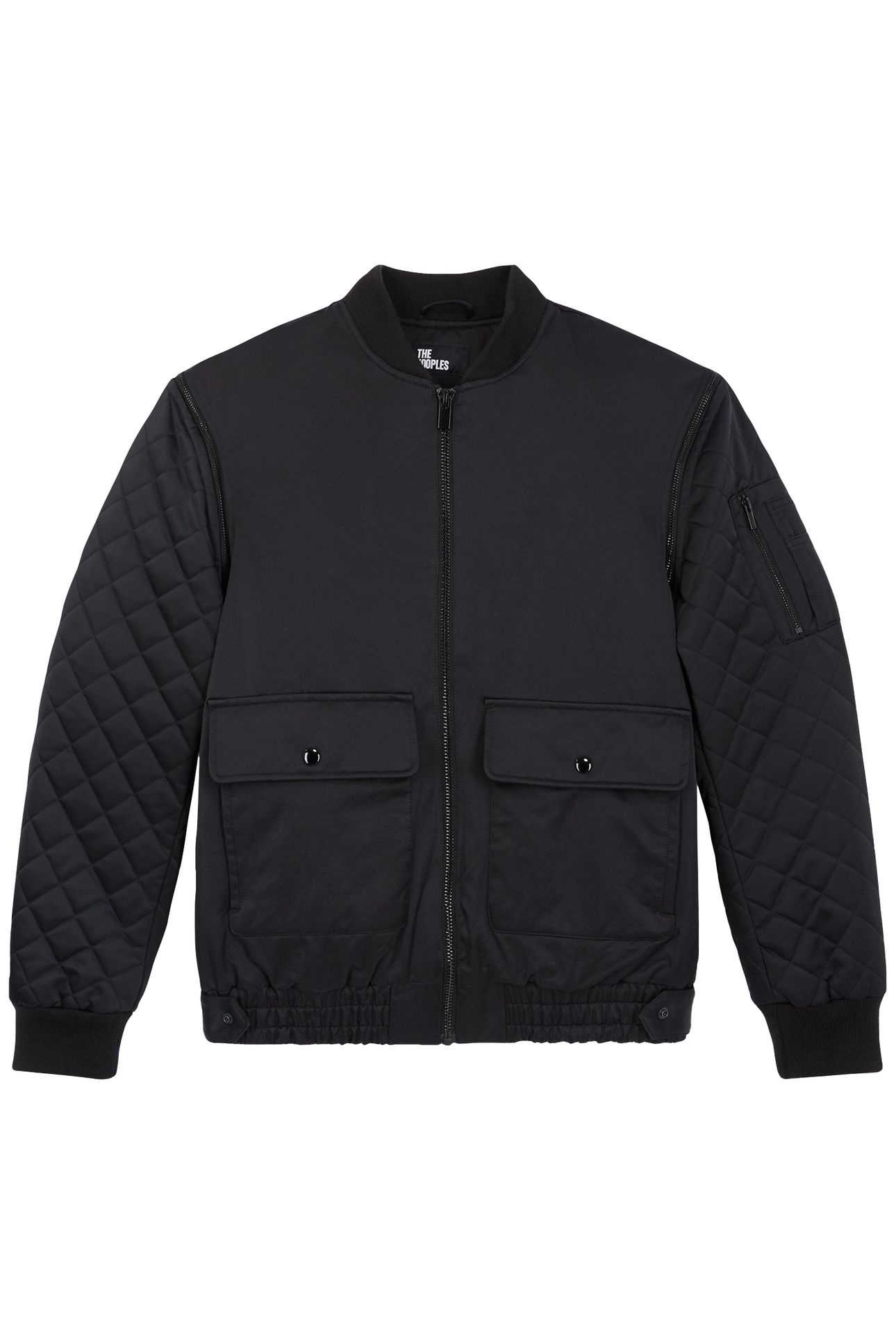 BOMBER BI-MATERIAL SATIN BLACK 1