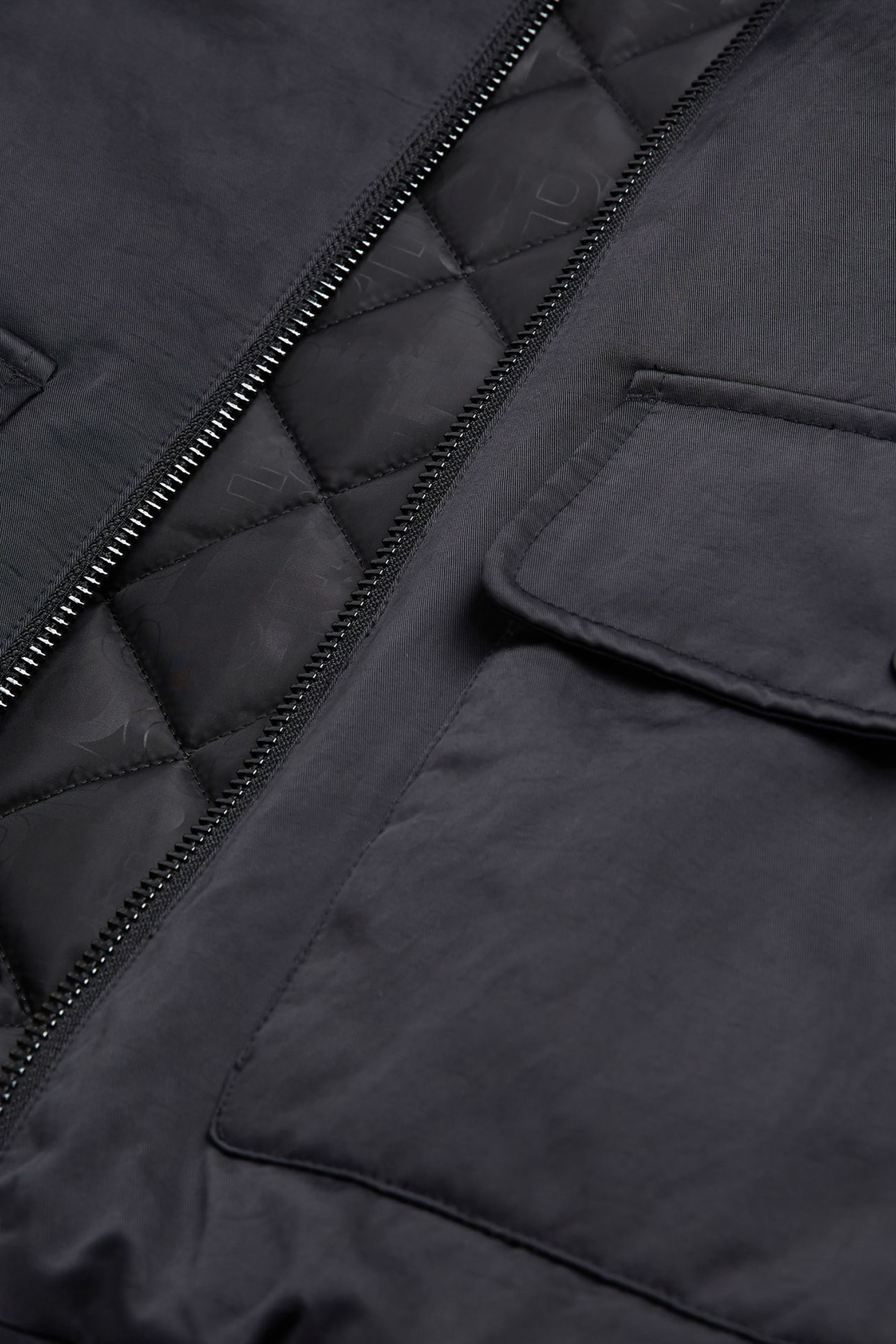 BOMBER BI-MATERIAL SATIN BLACK 2
