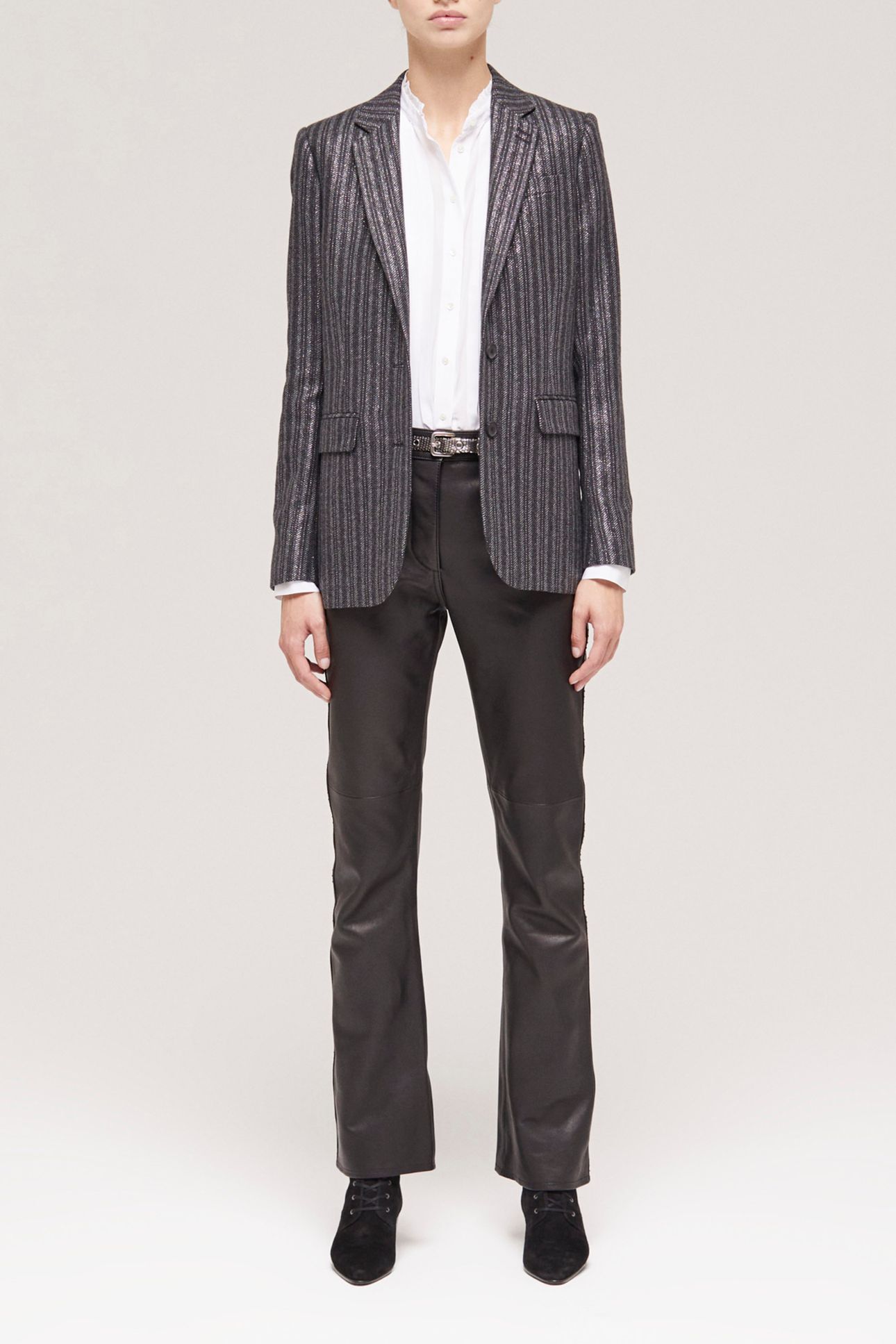 SINGLE CROSSED JACKET BLACK 1