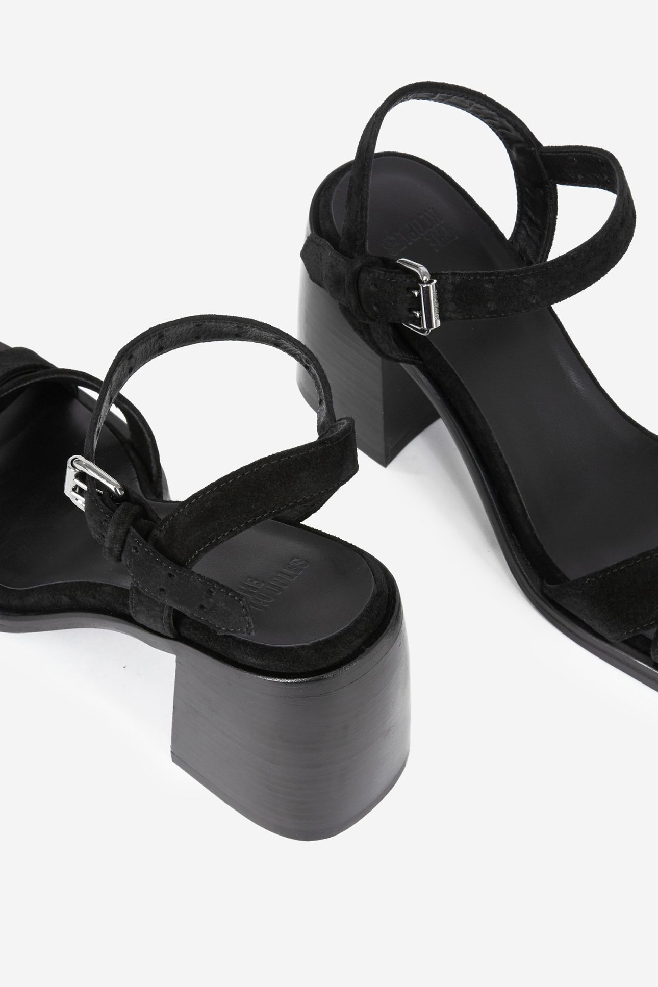 HIGH-HEEL LEATHER SANDALS BLACK 3